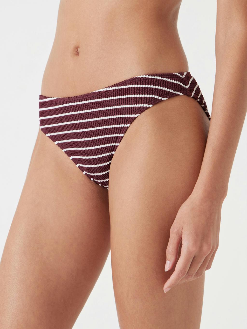 012638-1179-01 Cally Classic Stripe Crinkle Bikini Bottoms