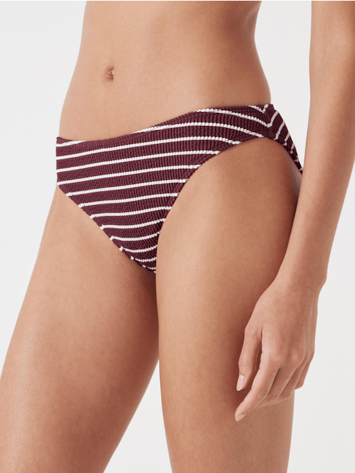 Cally Classic Stripe Crinkle Bikini Bottoms