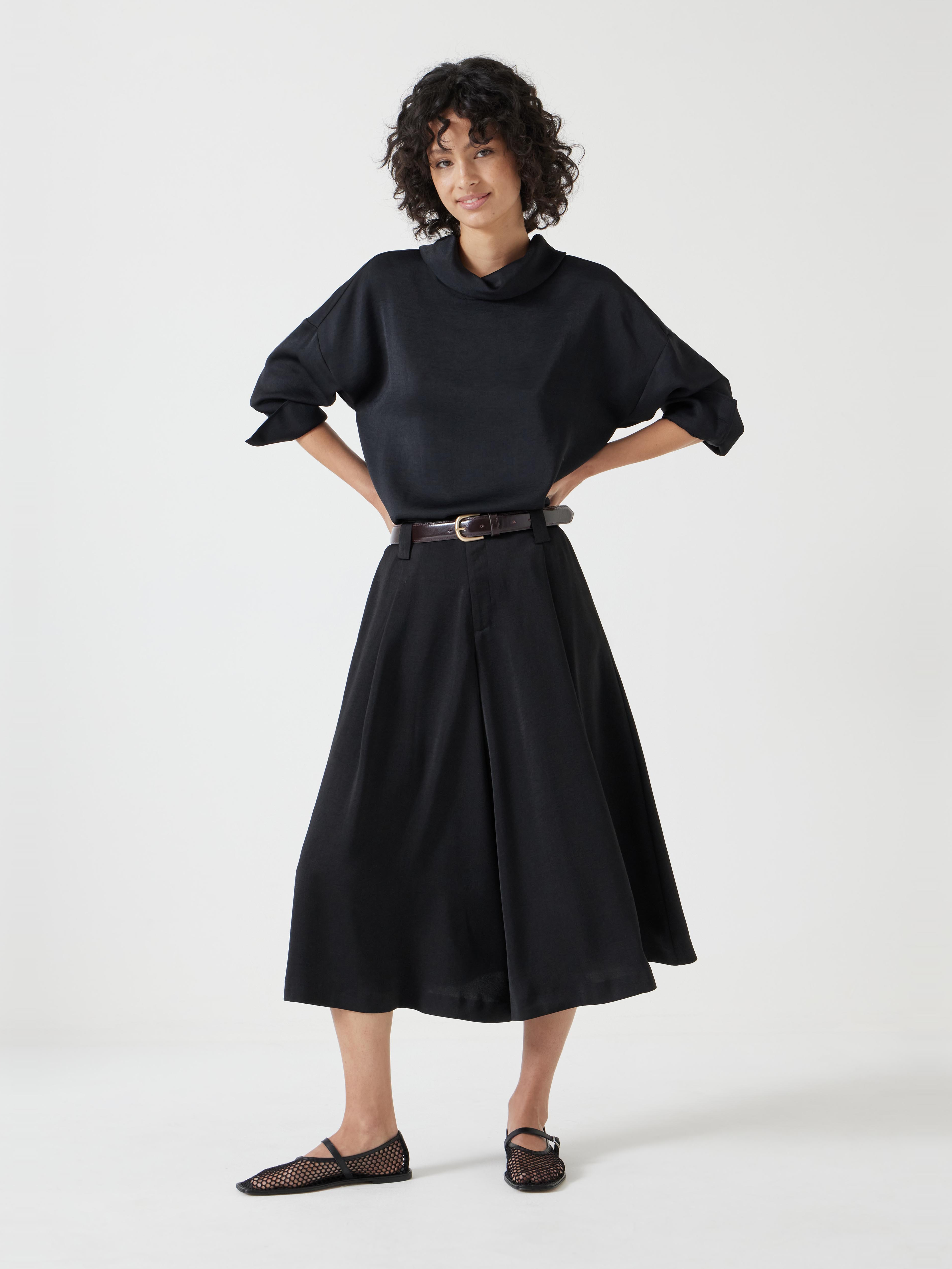 Kiri Wide Culottes | Black | hush