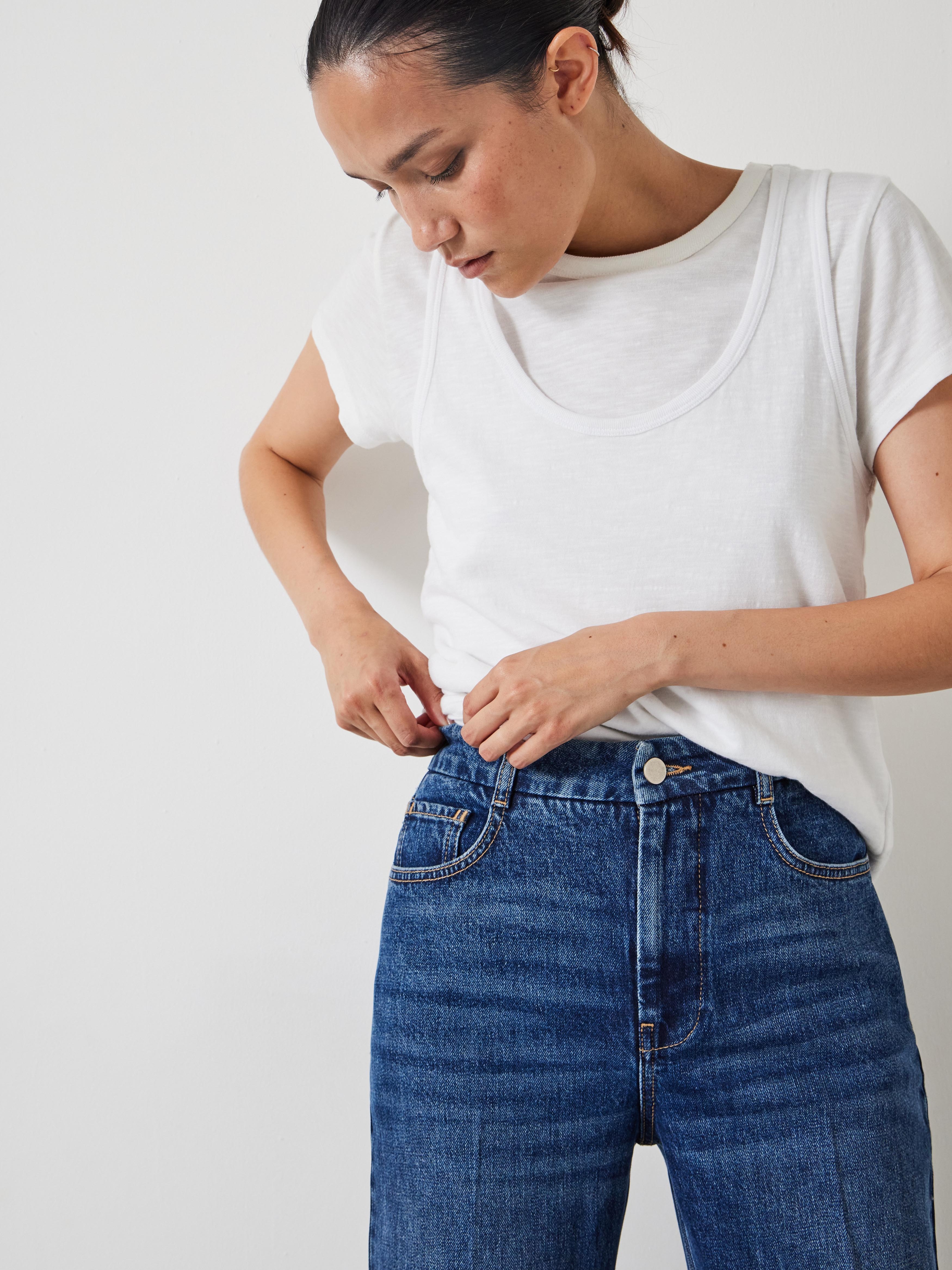 Elliot High Waisted Straight Jeans