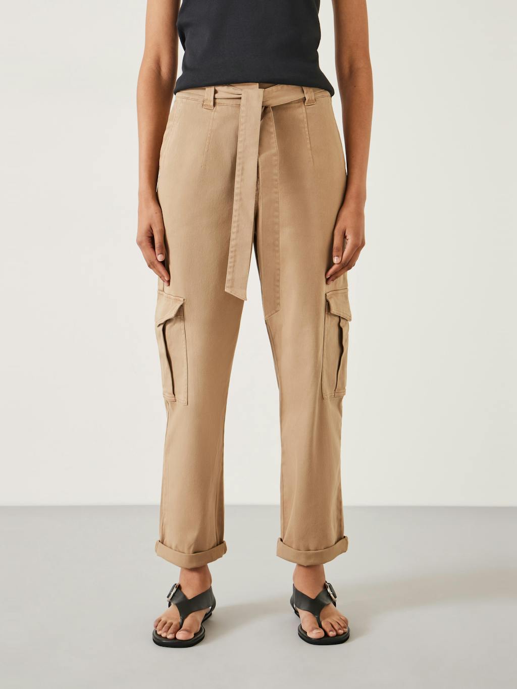 010619-0499-02 High Waist Belted Trousers