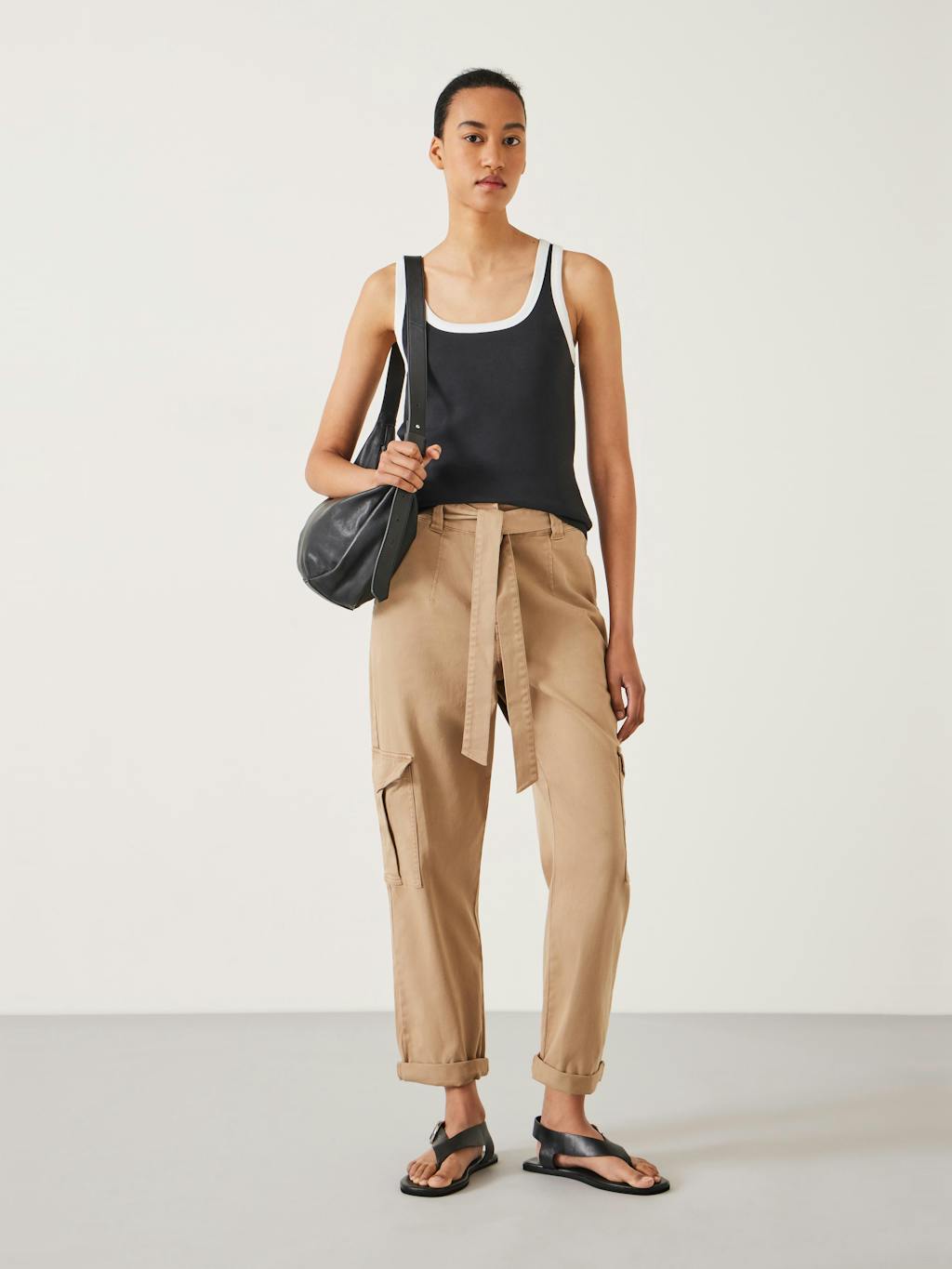010619-0499-01 High Waist Belted Trousers