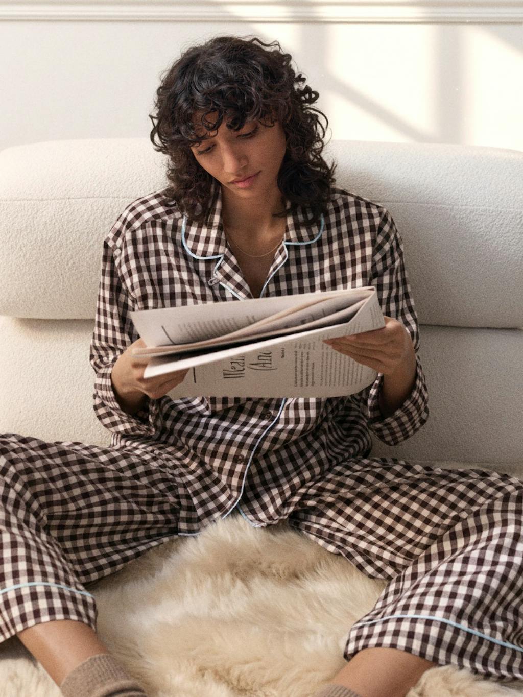 013567-4857-10 Brushed Cotton Gingham Pyjamas