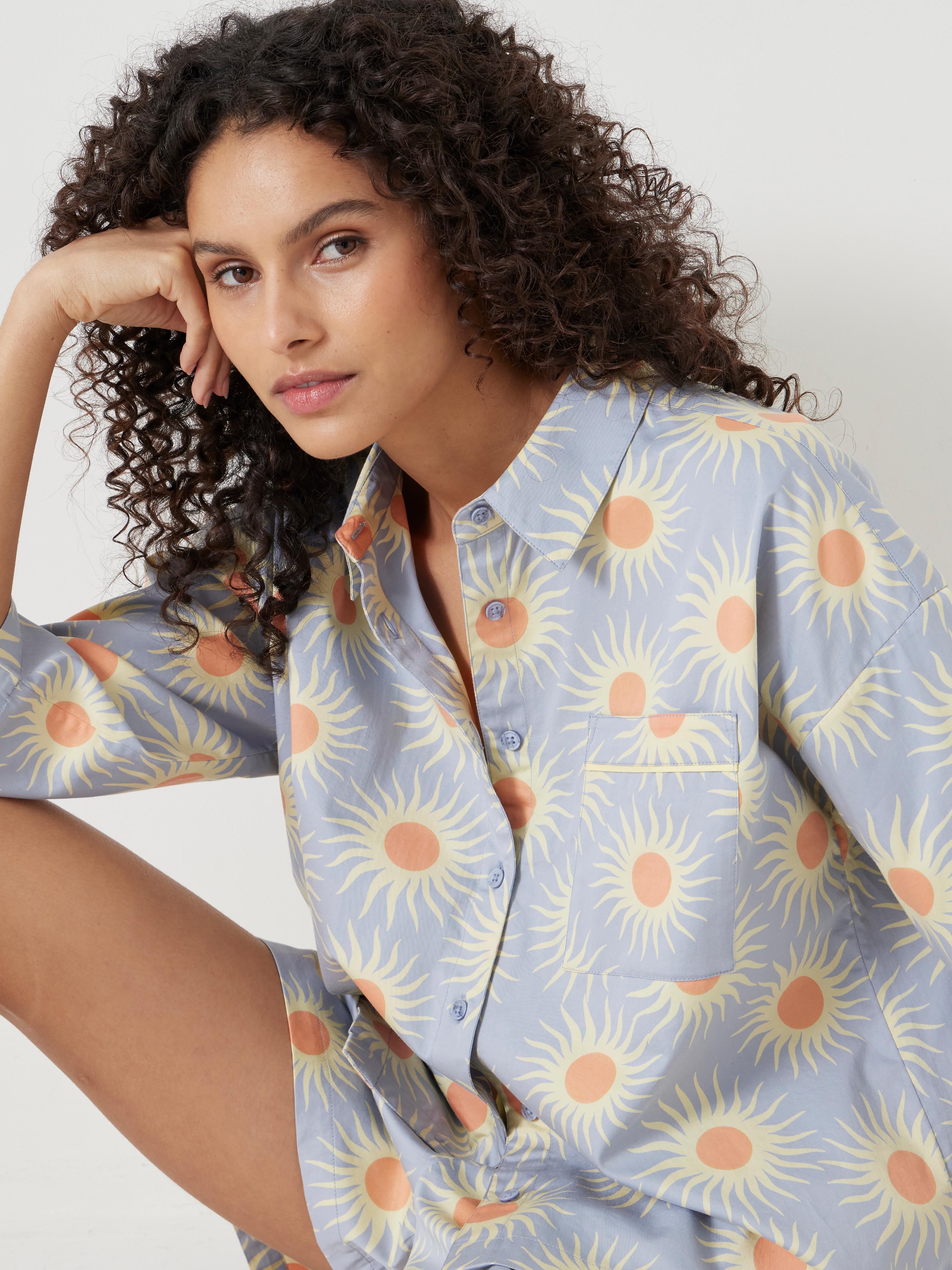 Cotton Sateen Short Pyjamas Set