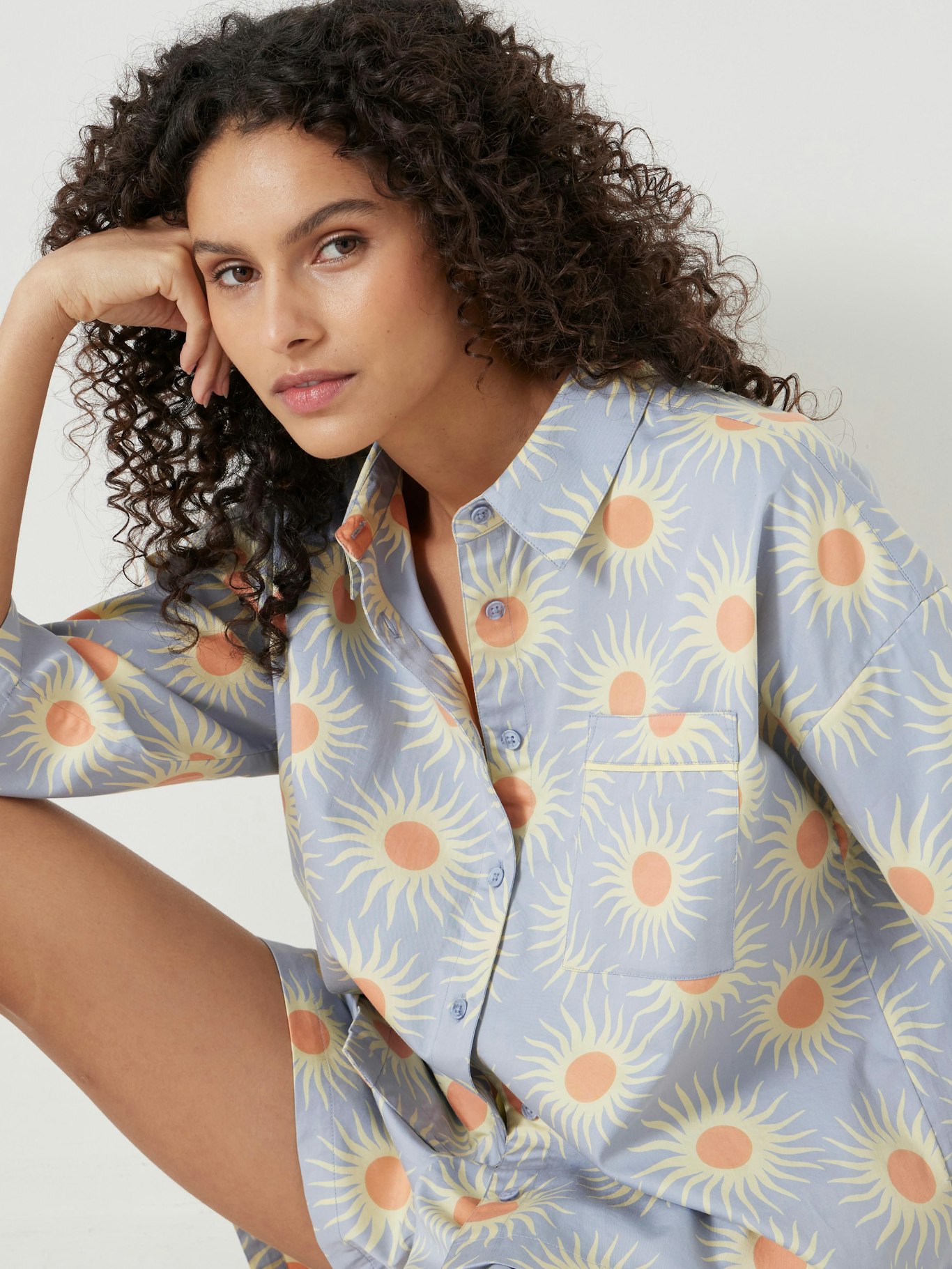 013565-4737-04 Cotton Sateen Short Pyjamas Set
