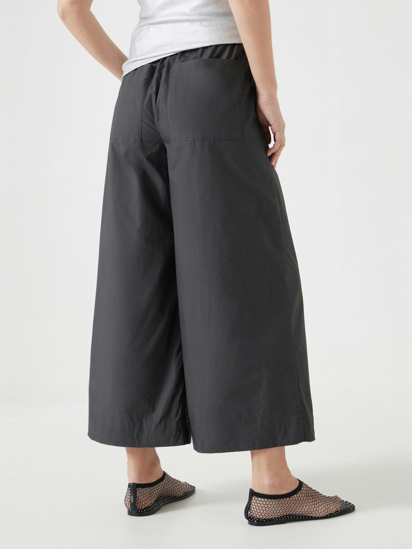 012688-0462-03 Lightweight Cotton Wide Leg Cropped Trousers