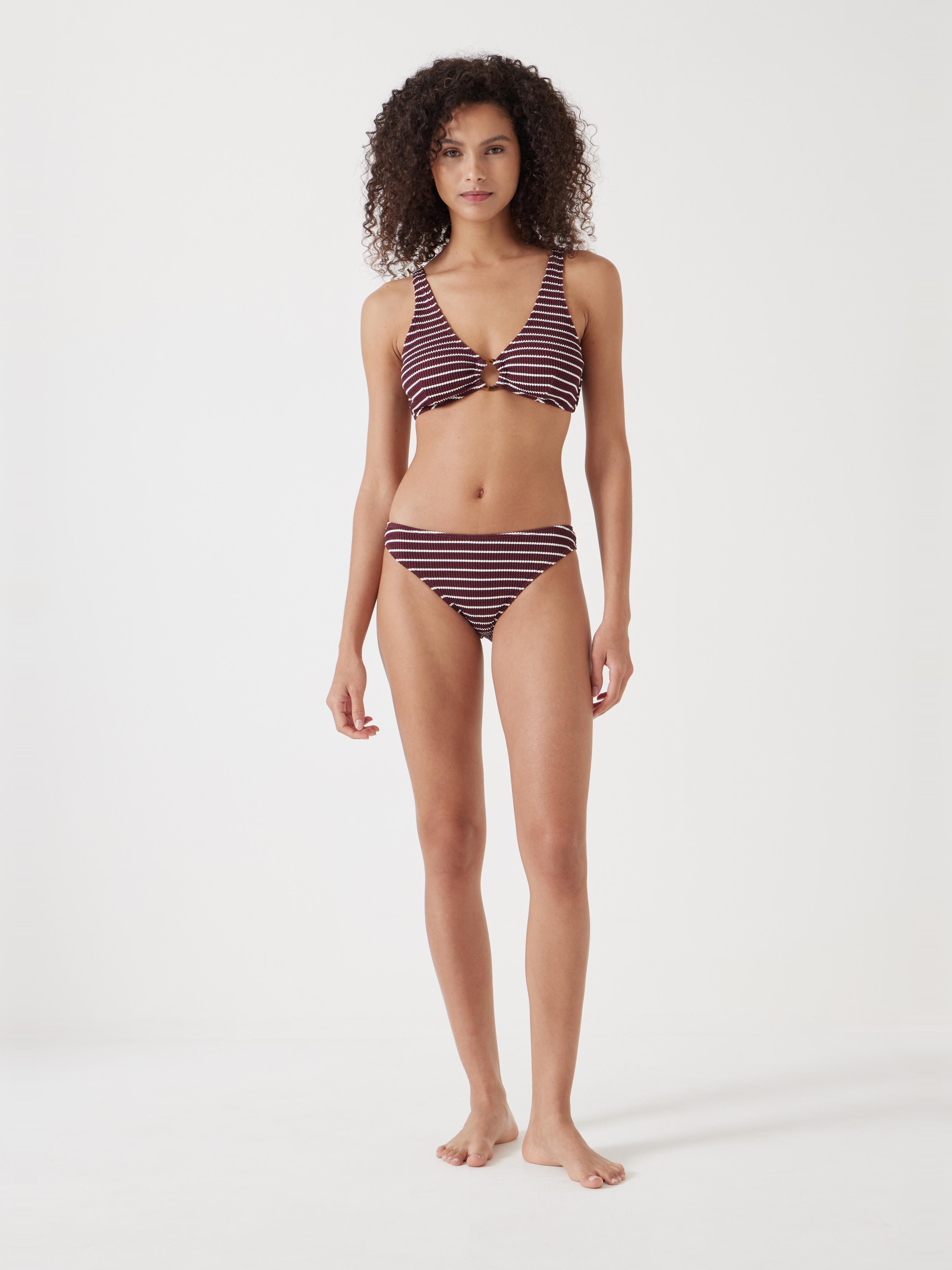 Cally Classic Stripe Crinkle Bikini Bottoms