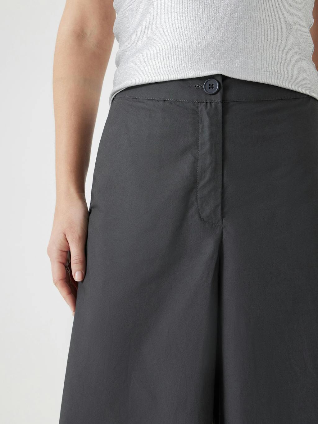 012688-0462-04 Lightweight Cotton Wide Leg Cropped Trousers