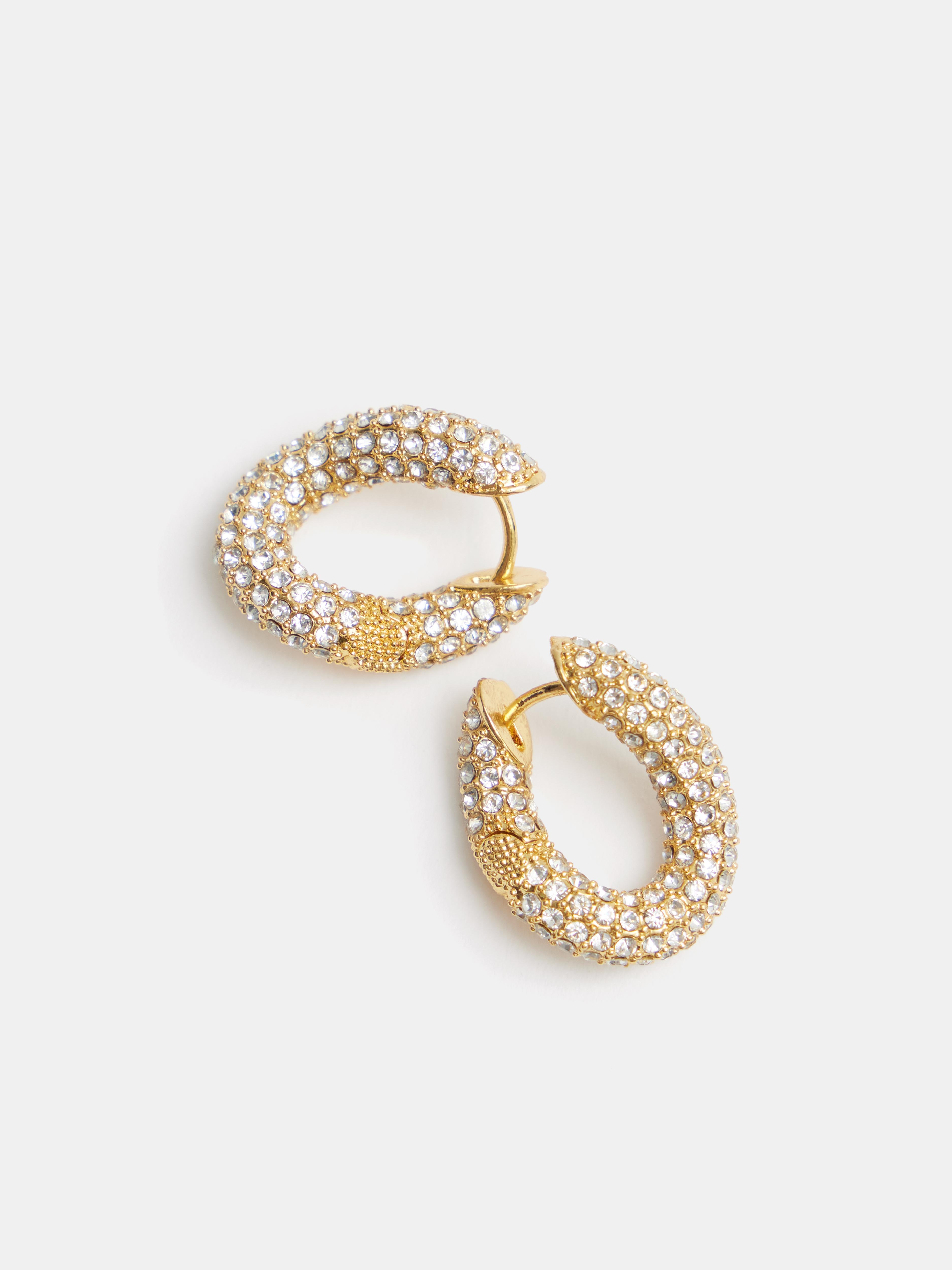 Pia Pave Twist Hoop Earrings