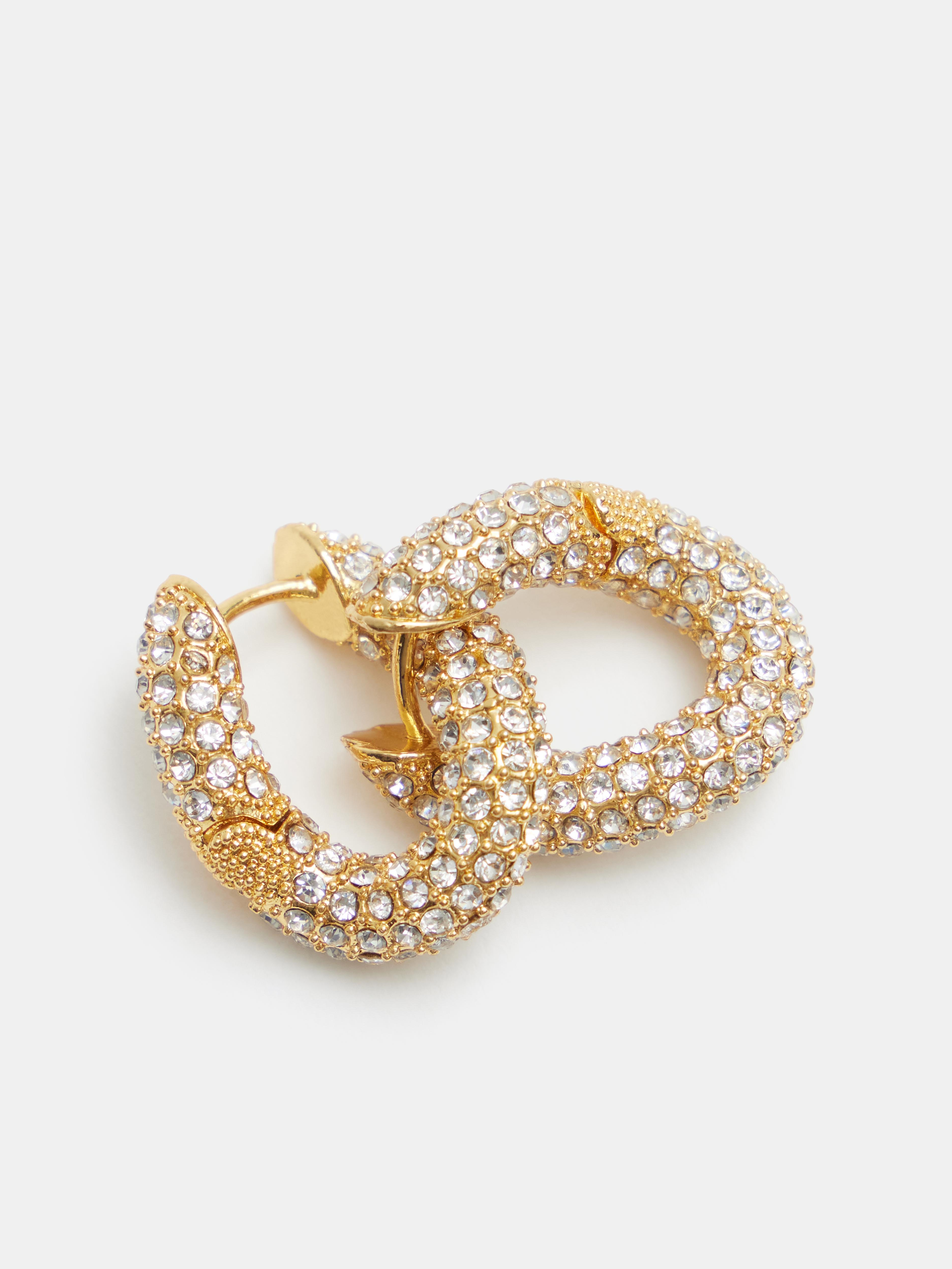 Pia Pave Twist Hoop Earrings