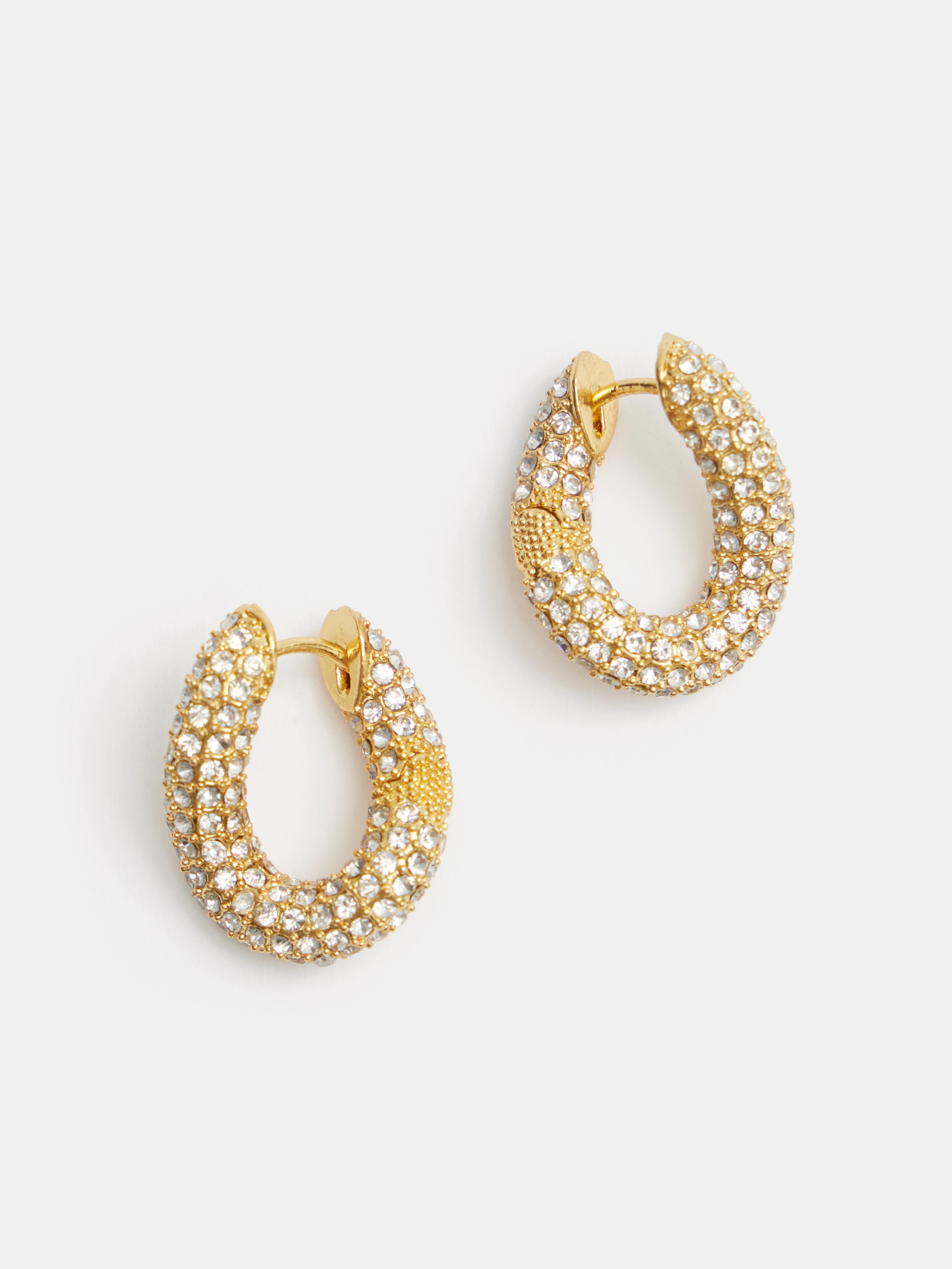 Pia Pave Twist Hoop Earrings