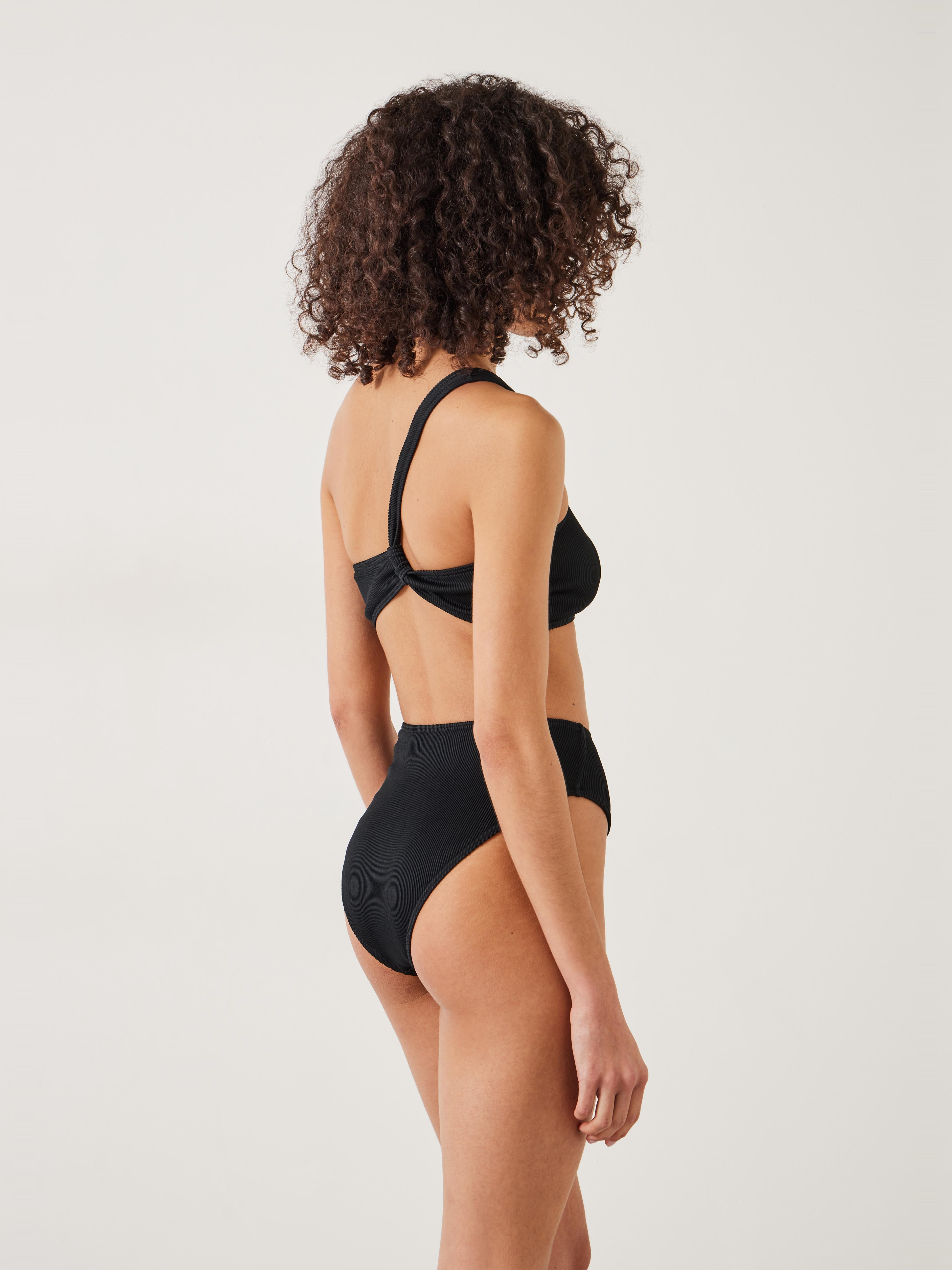 Harper High Waisted Rib Bikini Bottoms