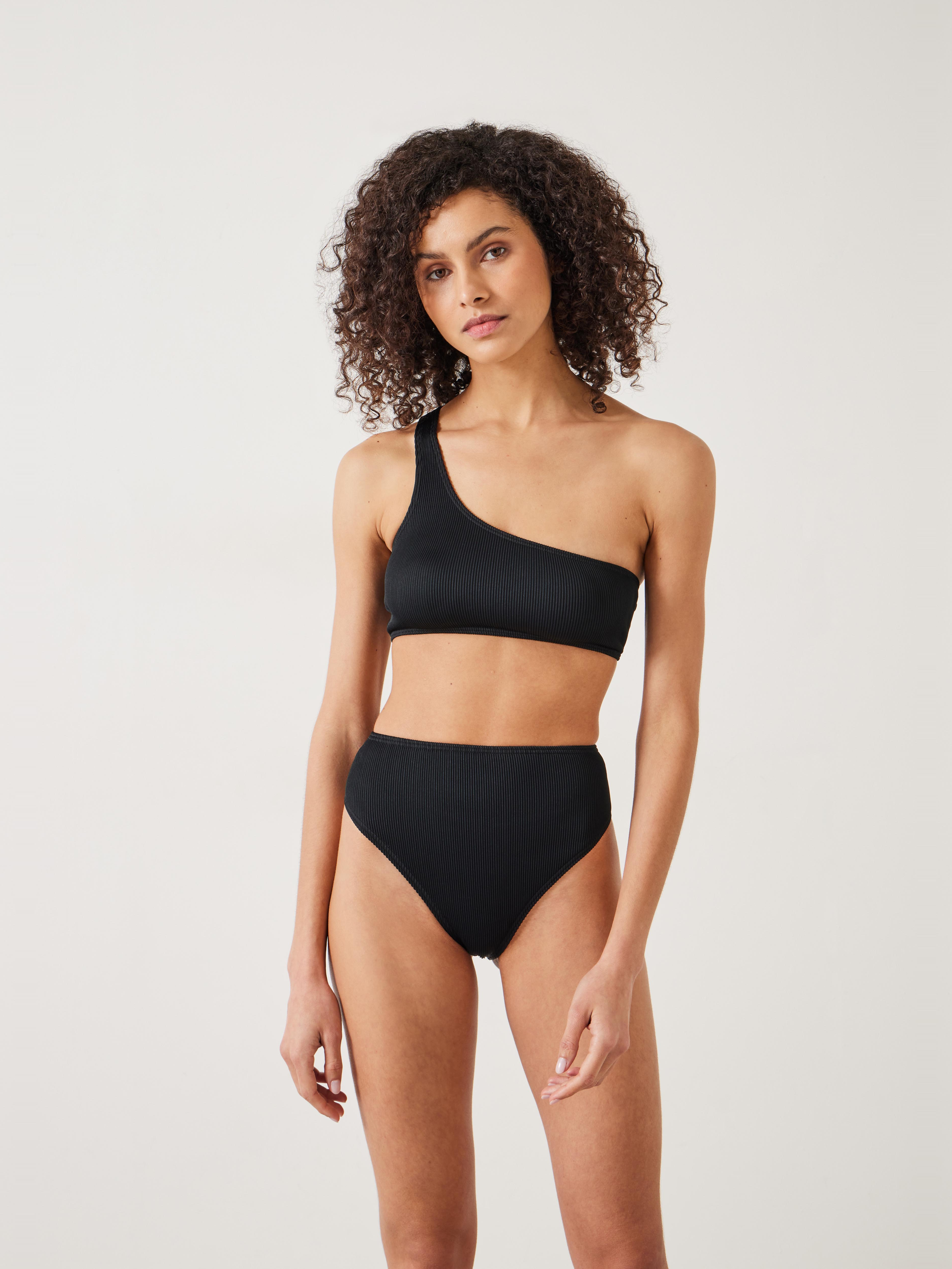 Harper High Waisted Rib Bikini Bottoms