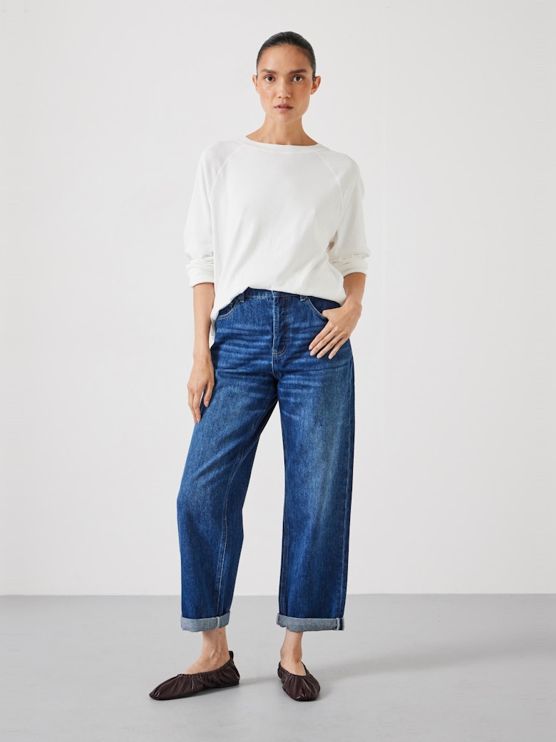 Button Fly Boyfriend Jeans