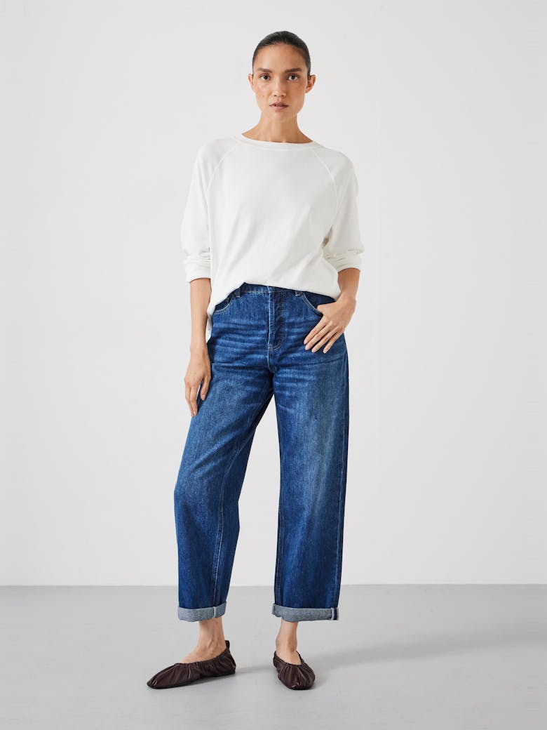 Button Fly Boyfriend Jean