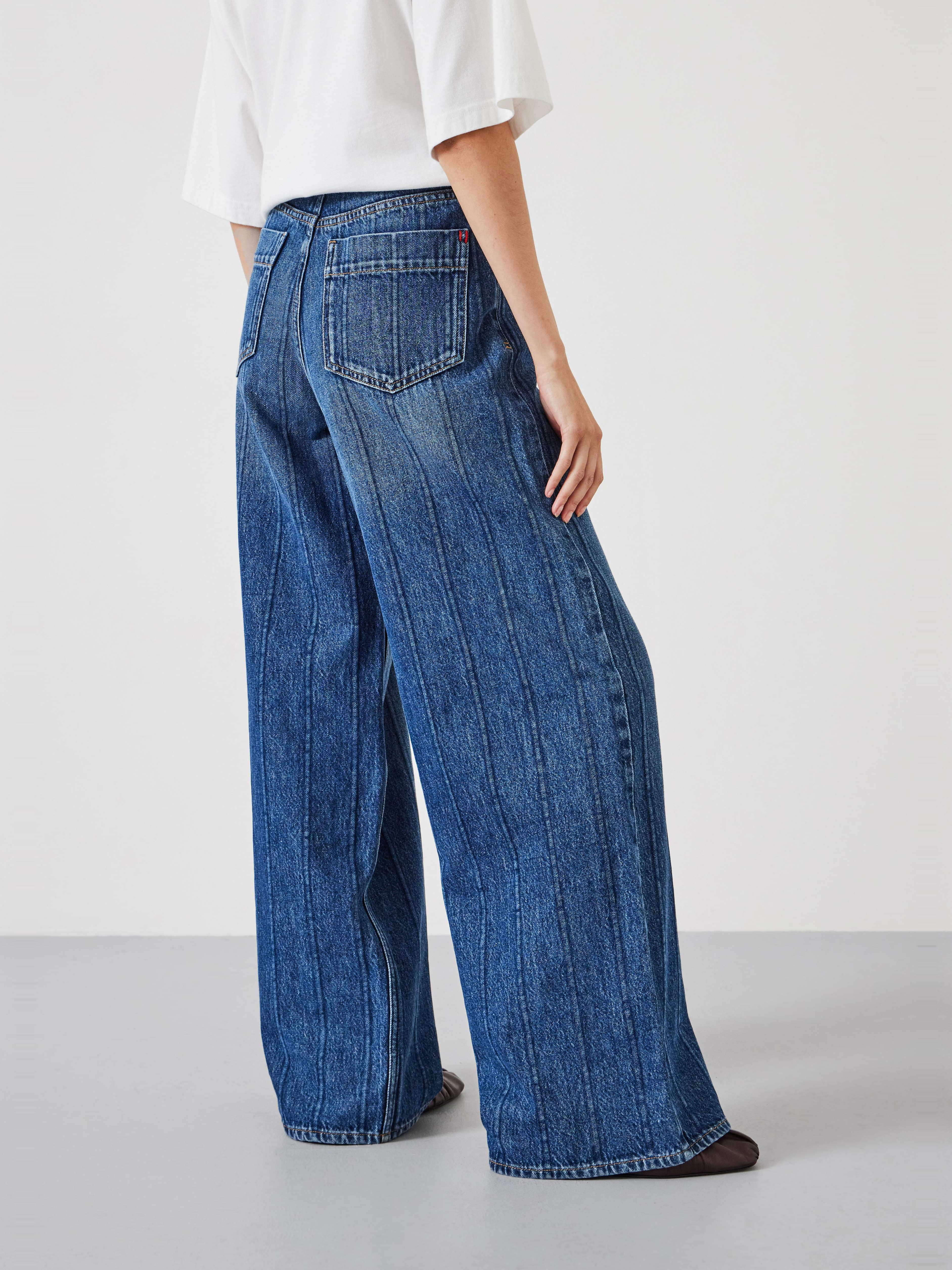 Stripe Wide Leg Jean