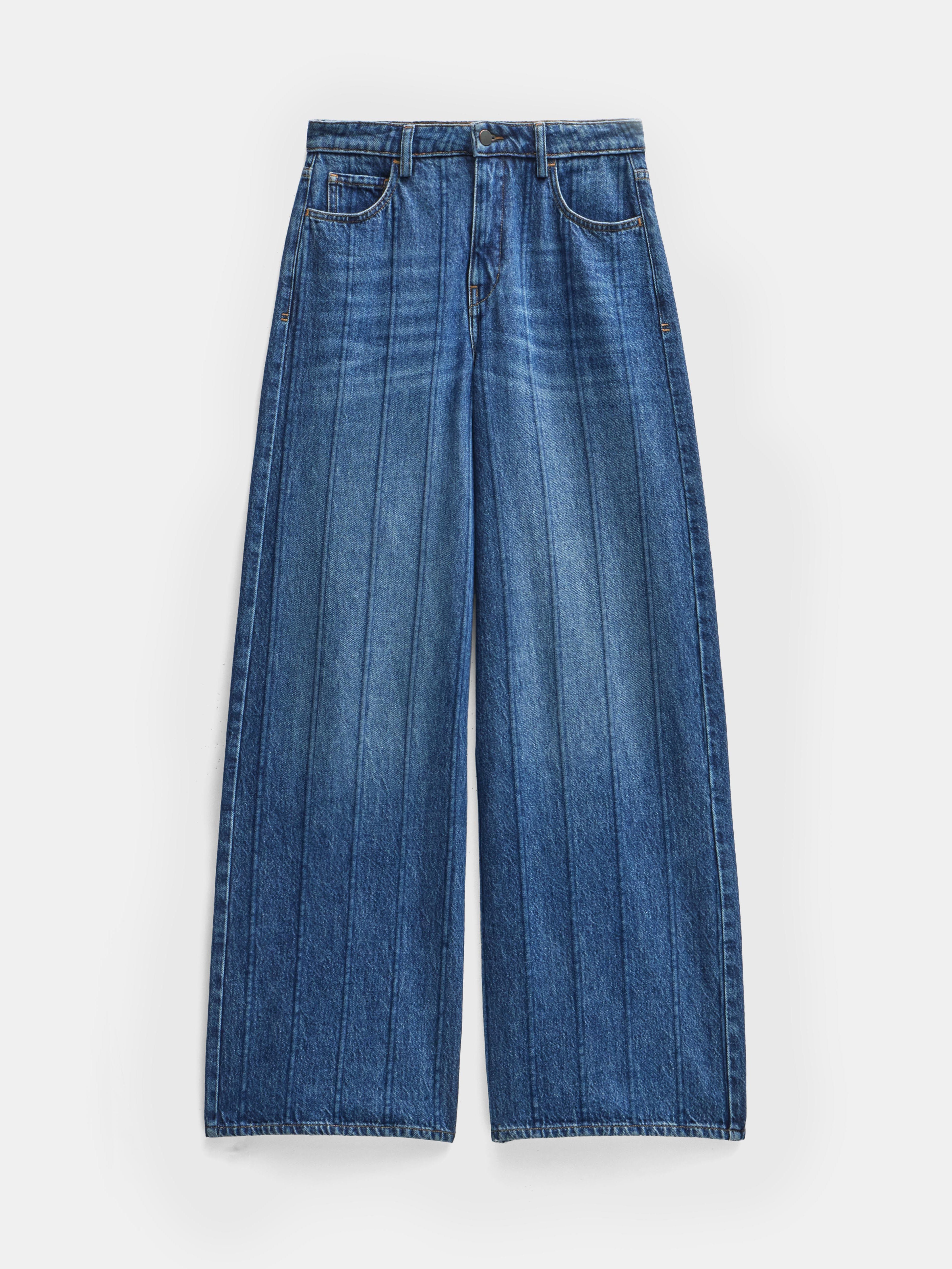 Stripe Wide Leg Jean