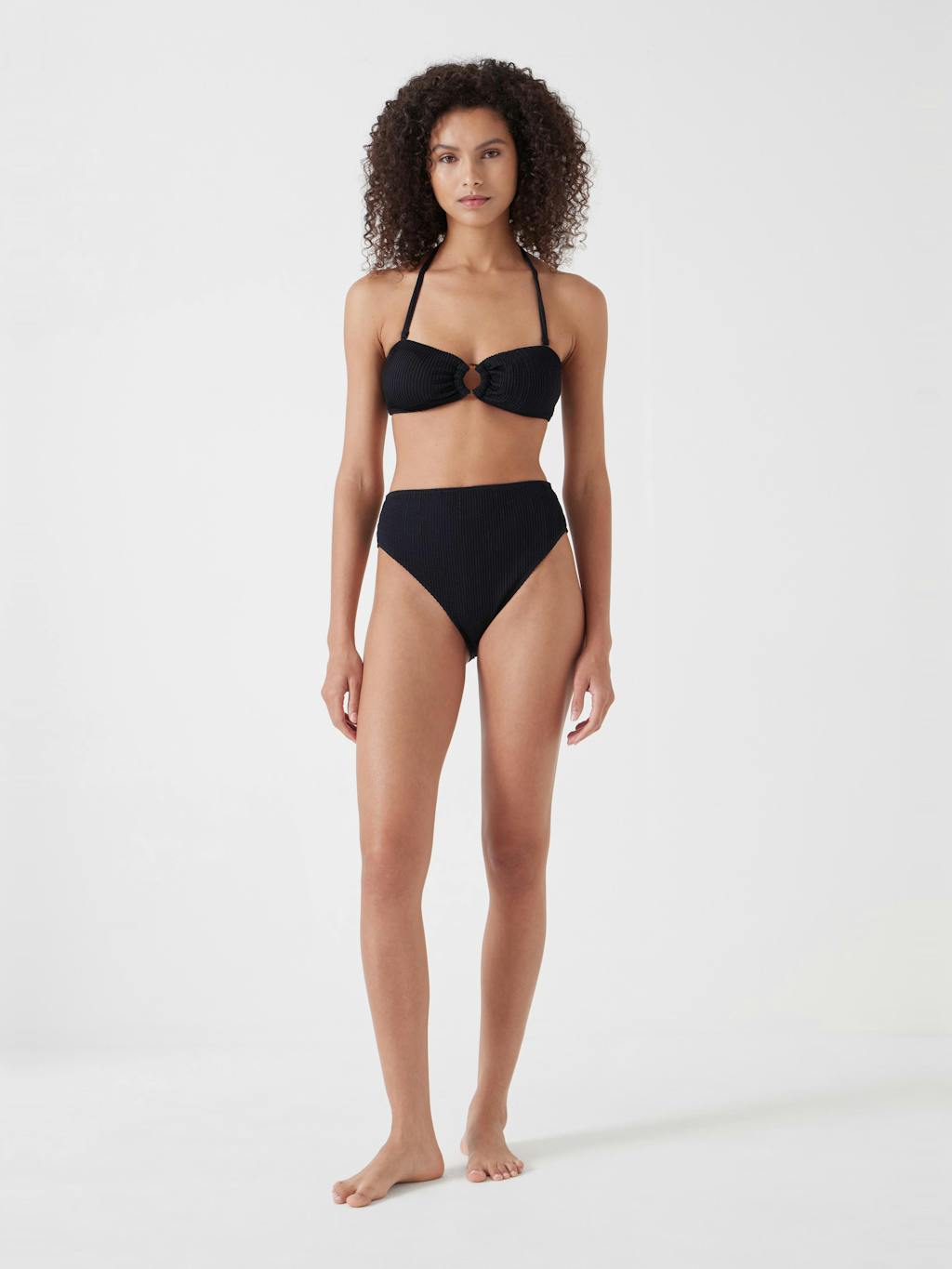 012384-0456-02 Ring Bandeau Crinkle Bikini Top