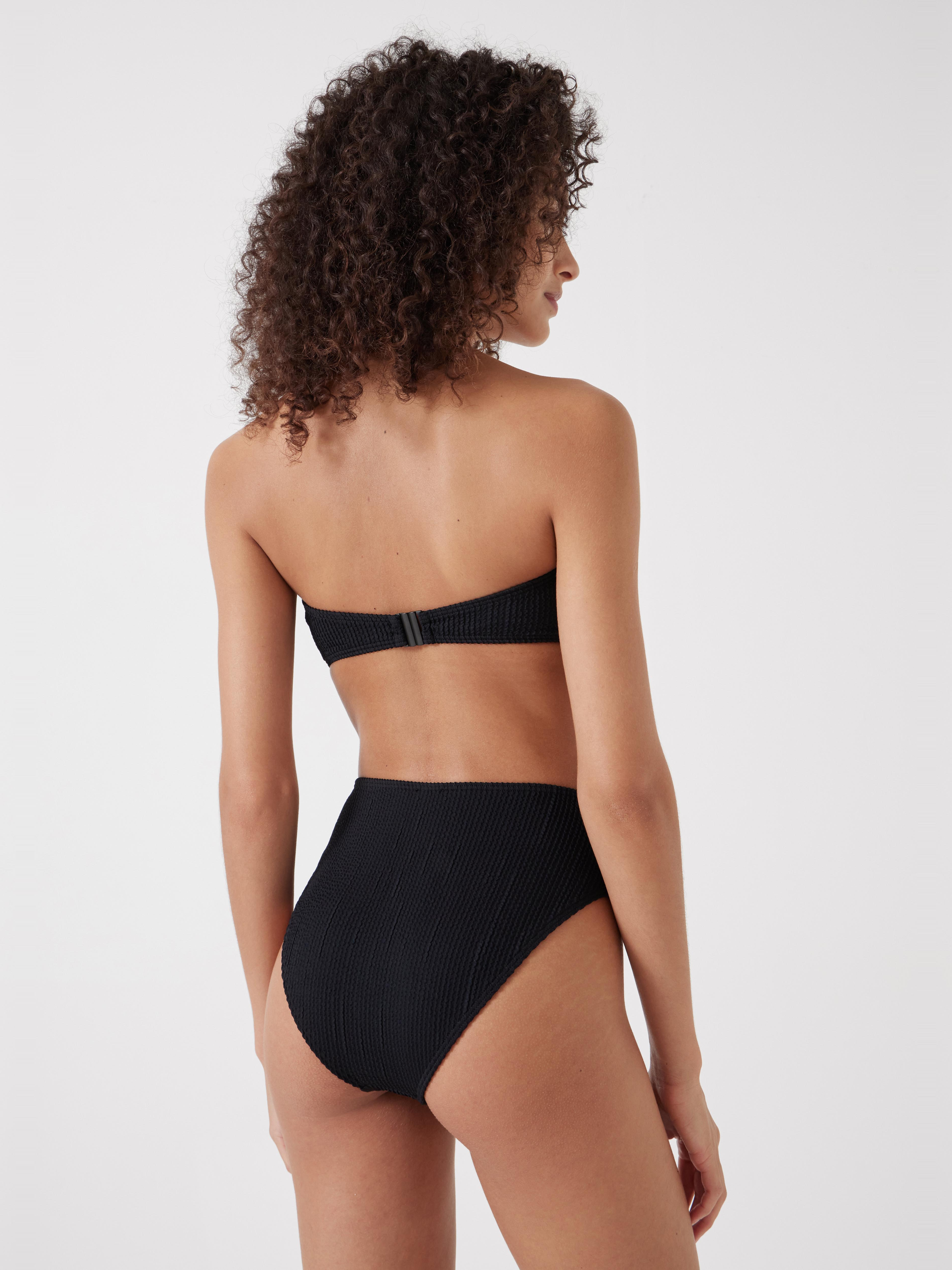 Ring Bandeau Crinkle Bikini Top