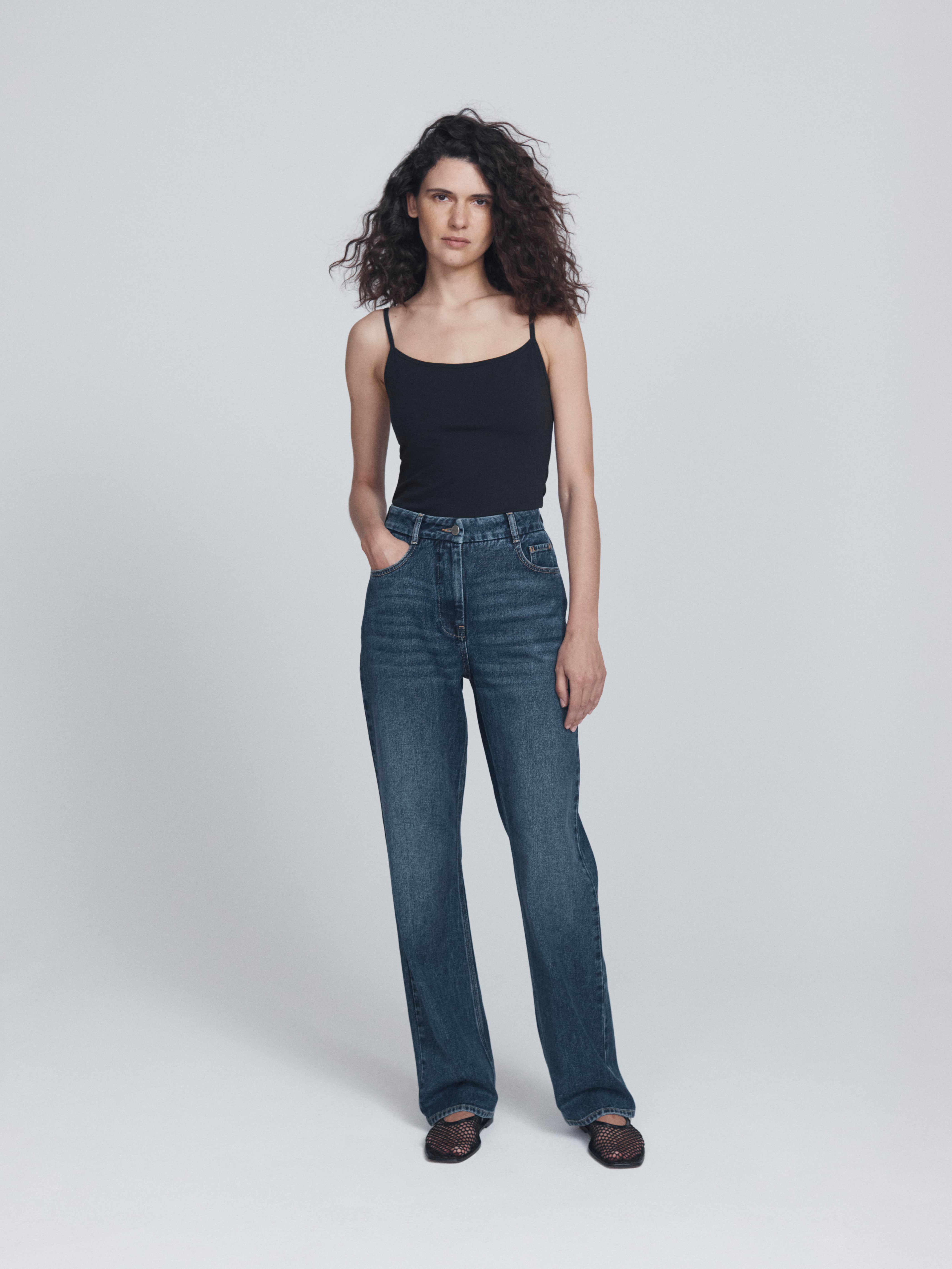Elliot High Waisted Straight Jeans