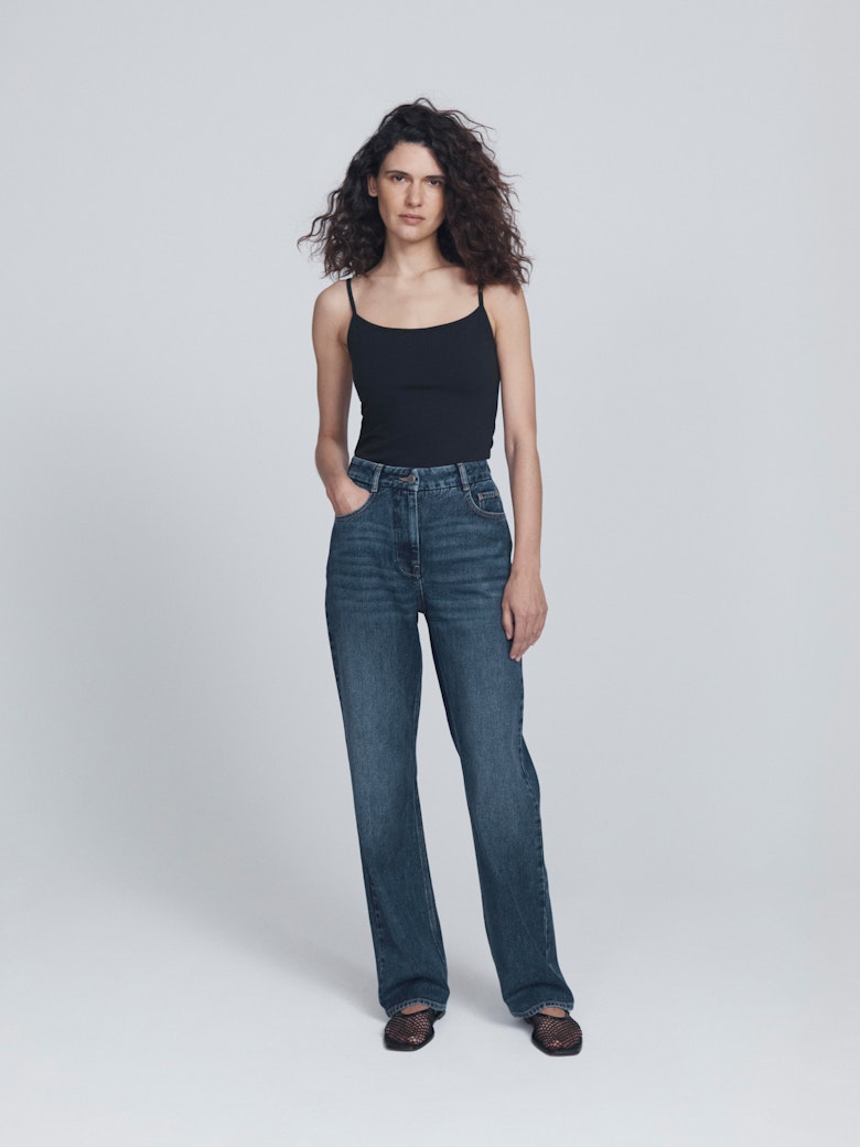 Elliot High Waisted Straight Jeans