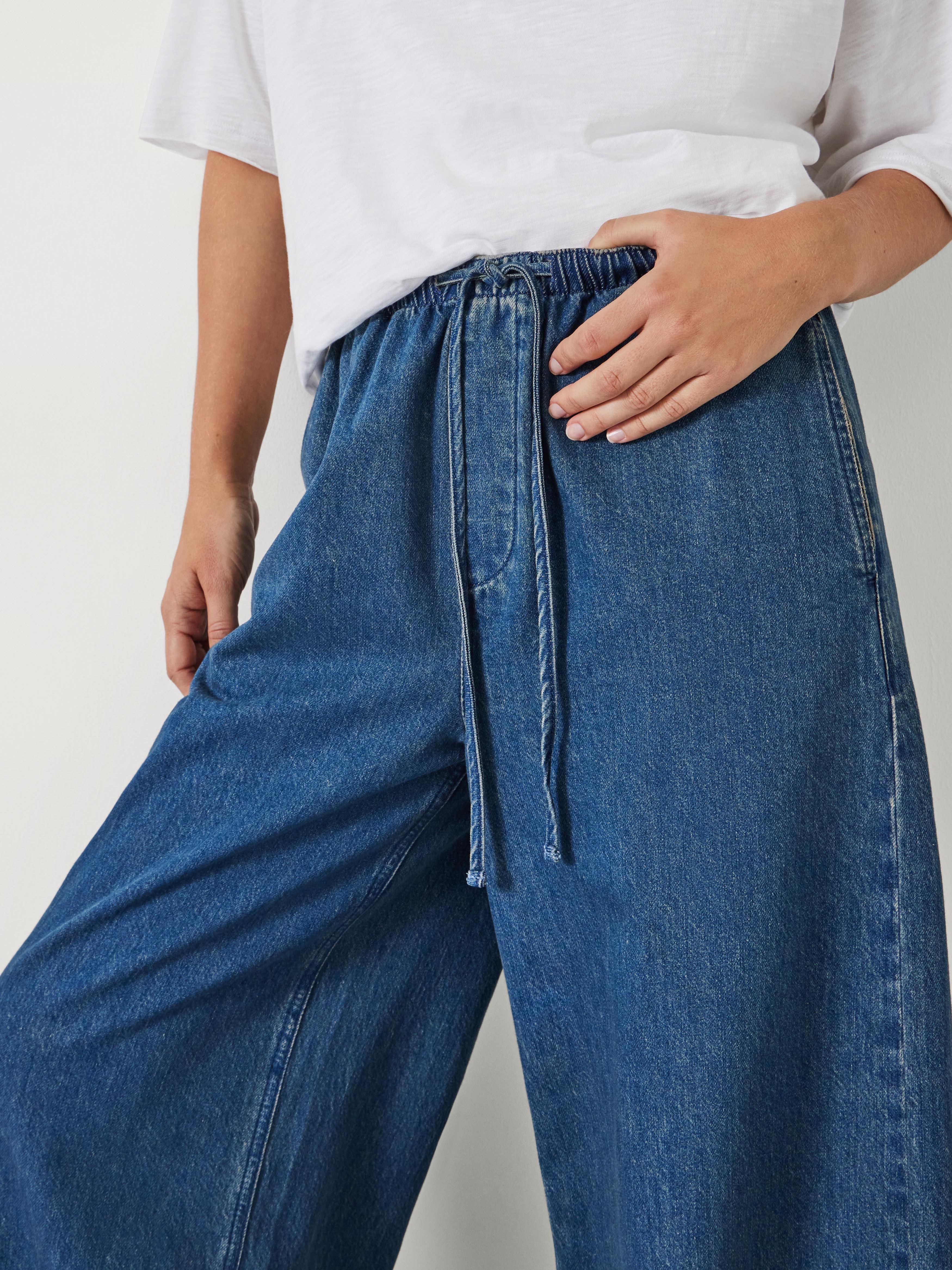 Clio Wide Leg Tie Waist Jeans