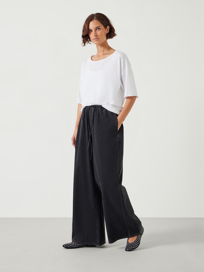 Clio Wide Leg Tie Waist Jeans