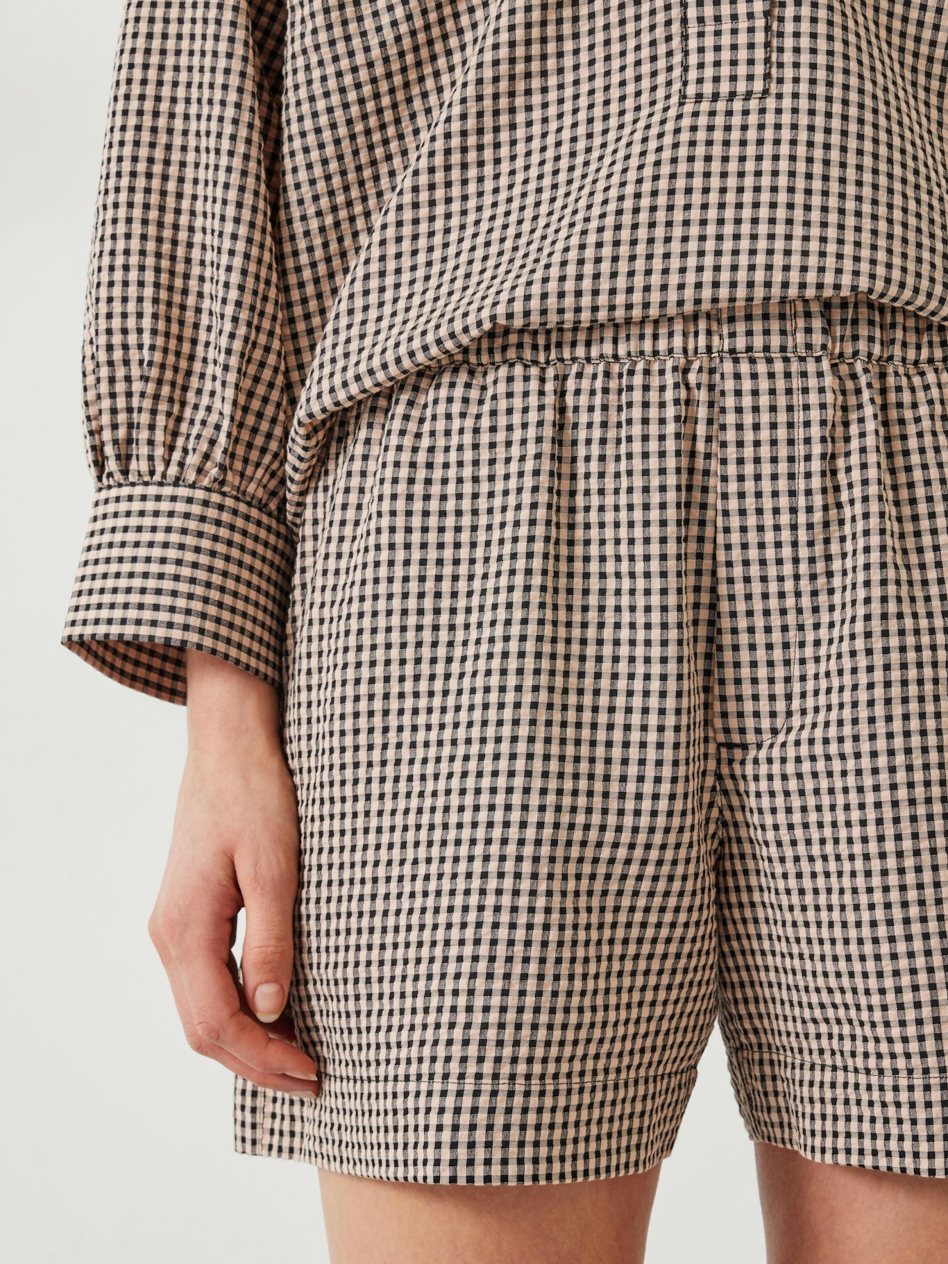010883-2809-04 Margot Cotton Crinkle Gingham Boxer Shorts