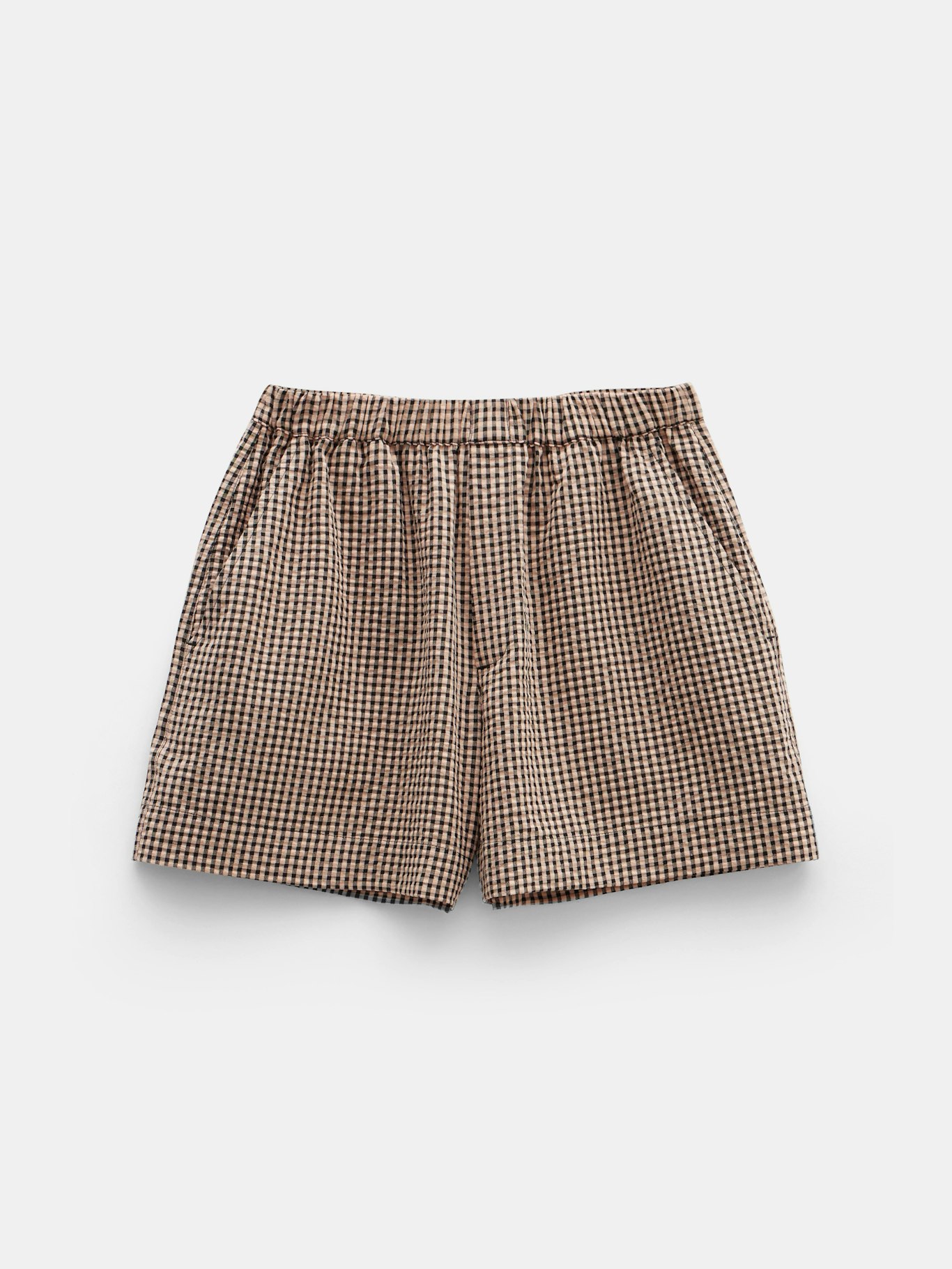 010883-2809-07 Margot Cotton Crinkle Gingham Boxer Shorts