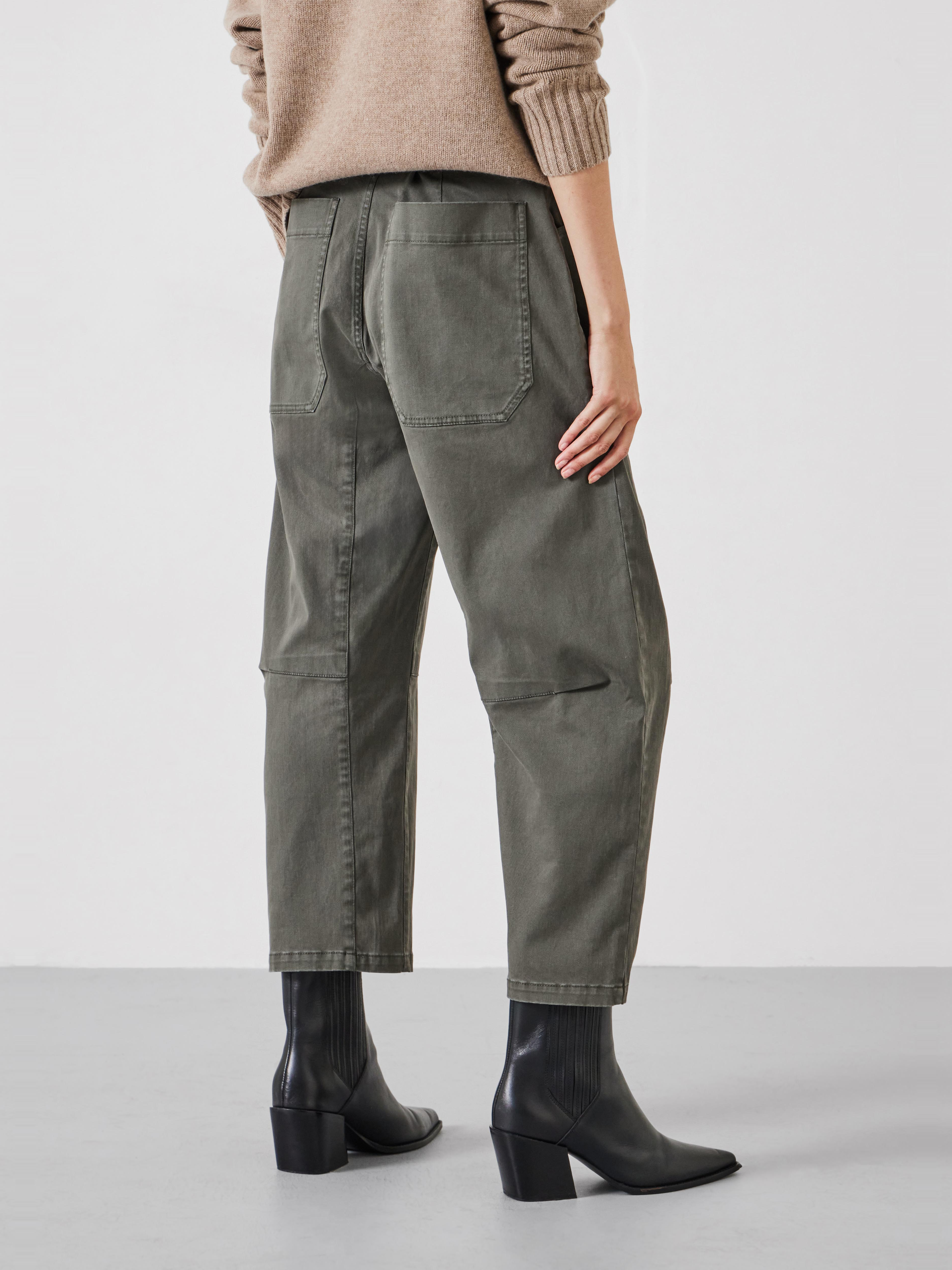 Cordi Barrel Leg Cotton Trousers