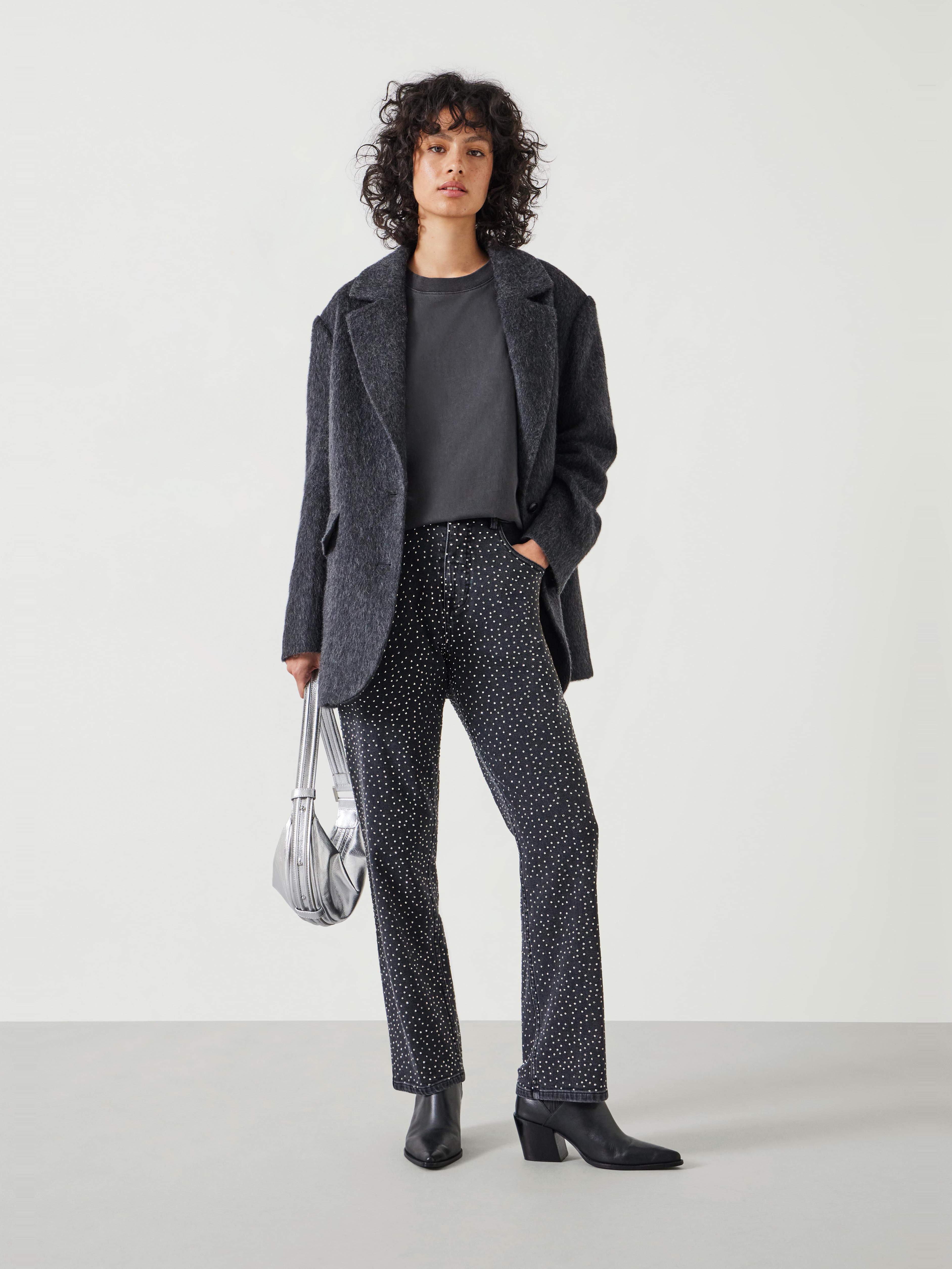 Alex Slim Straight Leg Rhinestone Denim Jeans