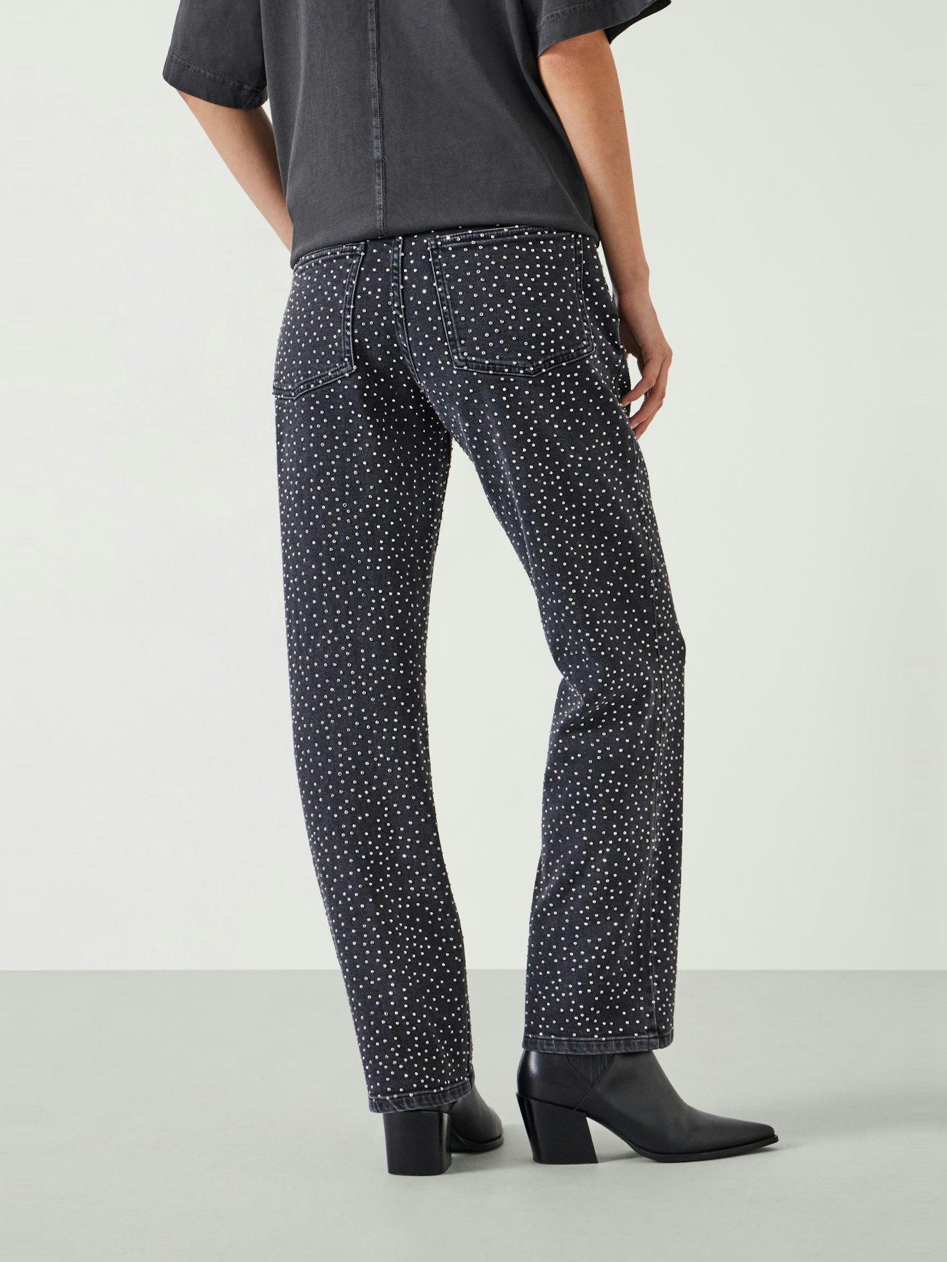 012229-2826-03 Alex Slim Straight Leg Rhinestone Denim Jeans