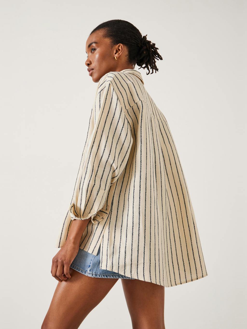 010172-4580-04 Elysia Stripe Linen Shirt