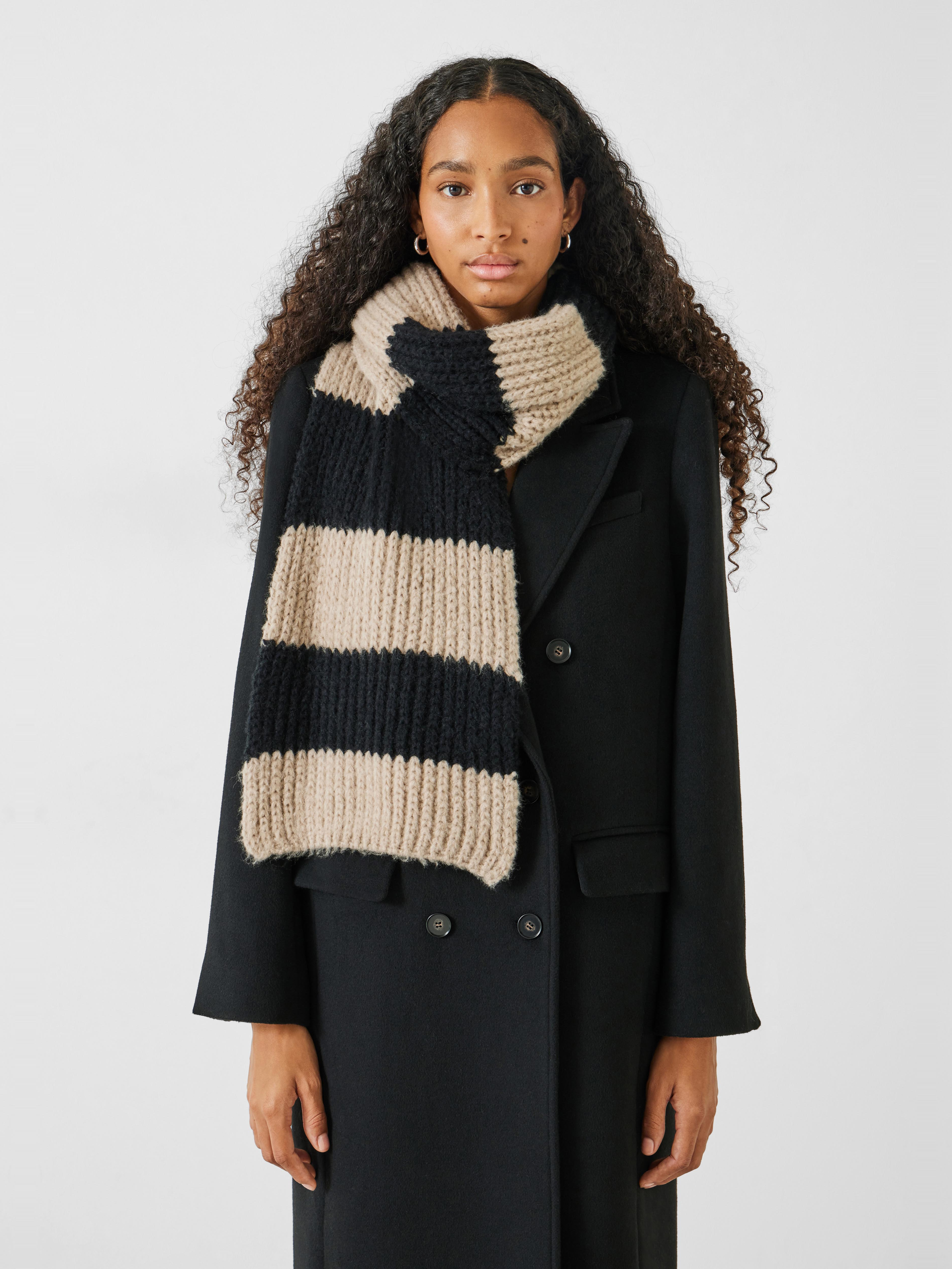 Morgan Knitted Stripe Scarf