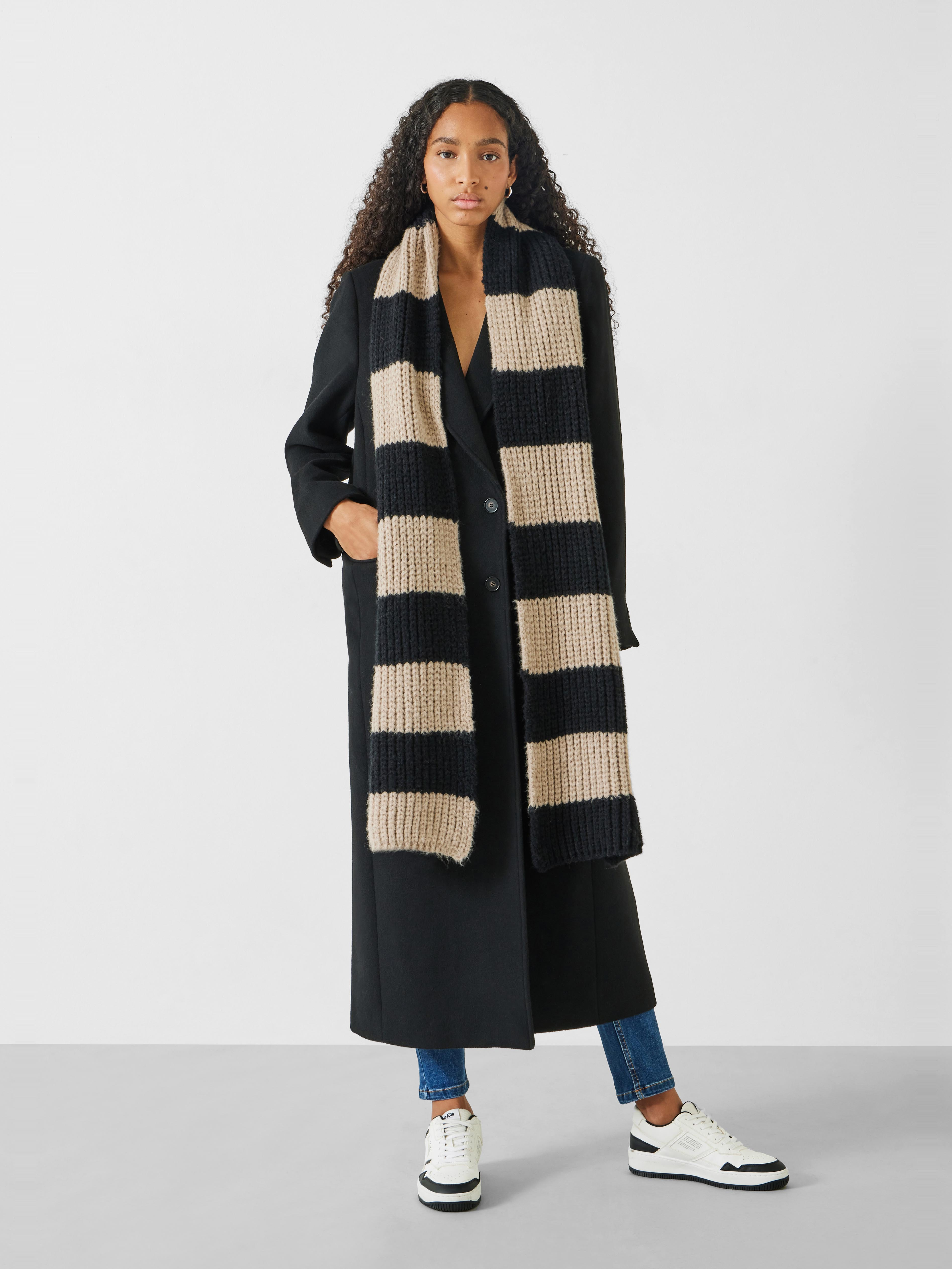 Morgan Knitted Stripe Scarf