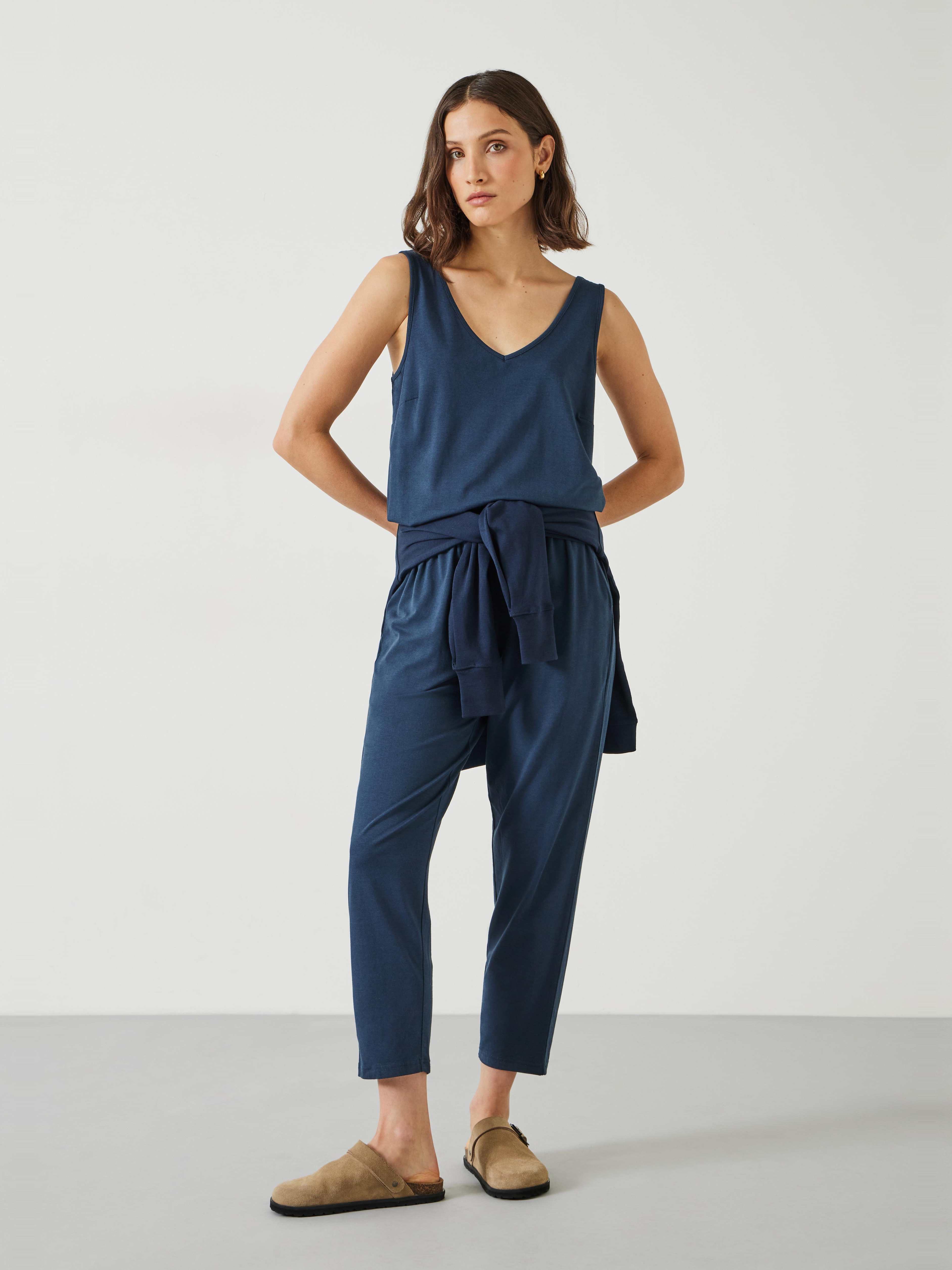 Cropped Jersey Jumpsuit