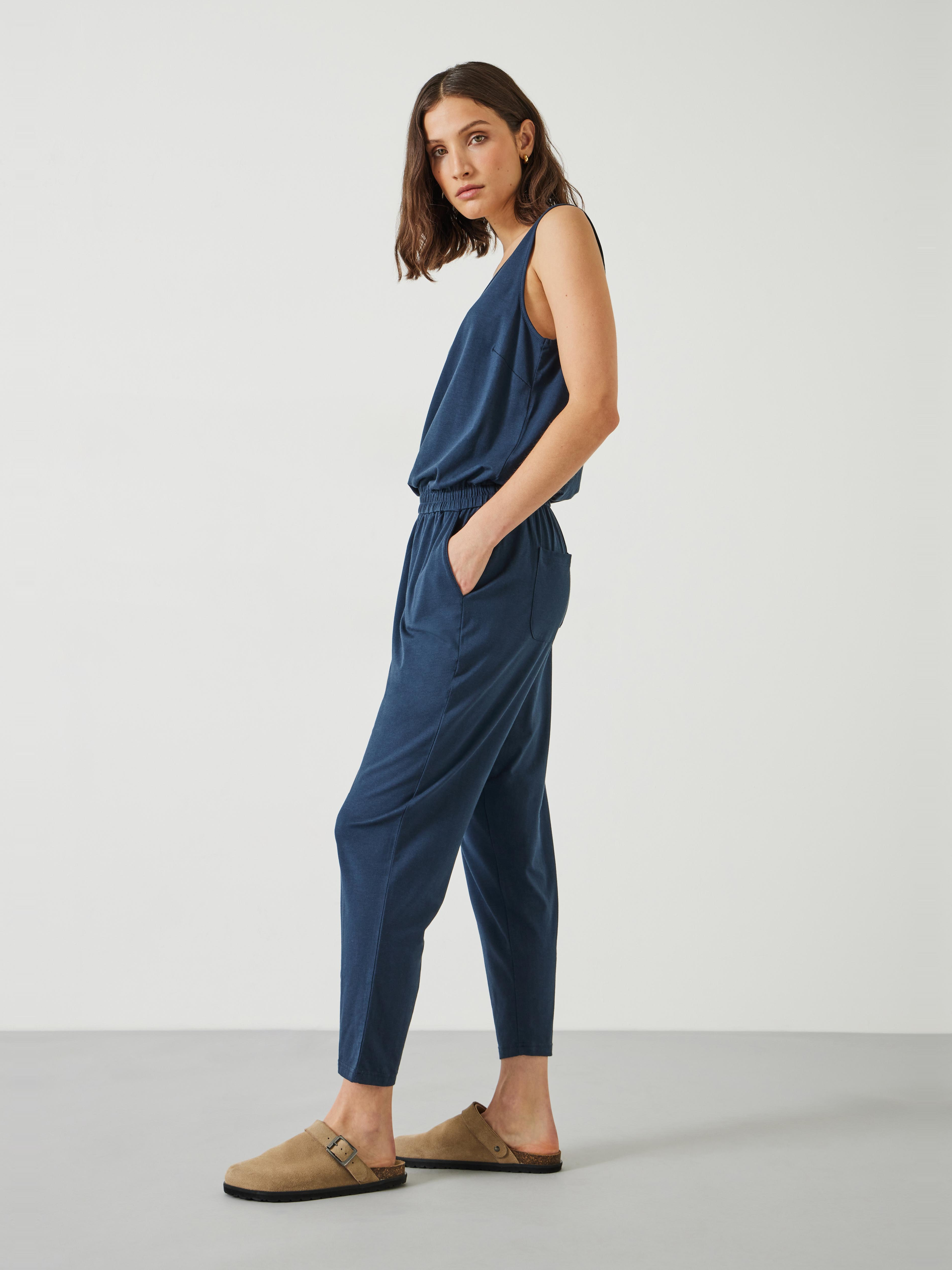 Cropped Jersey Jumpsuit