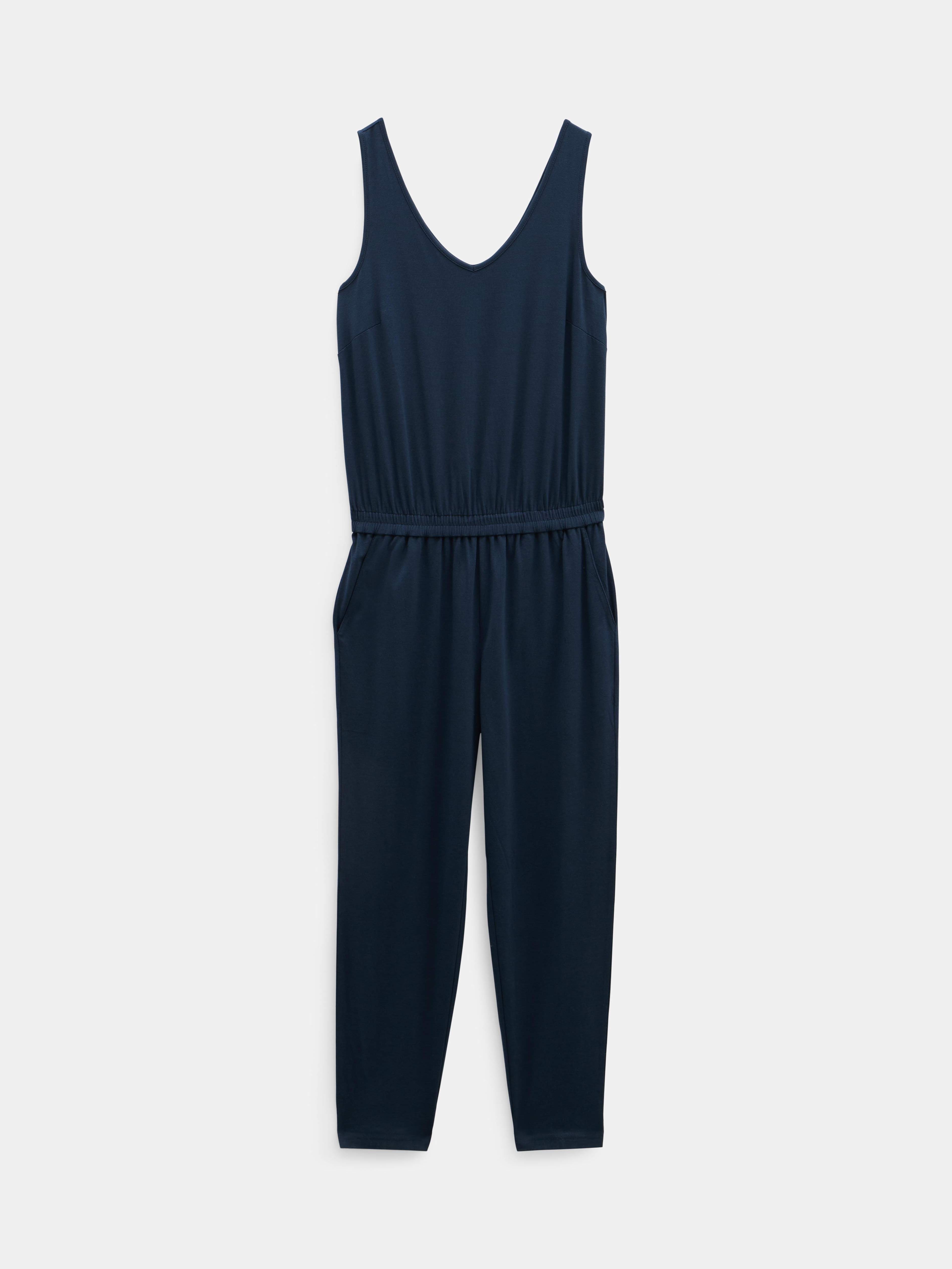 Cropped Jersey Jumpsuit
