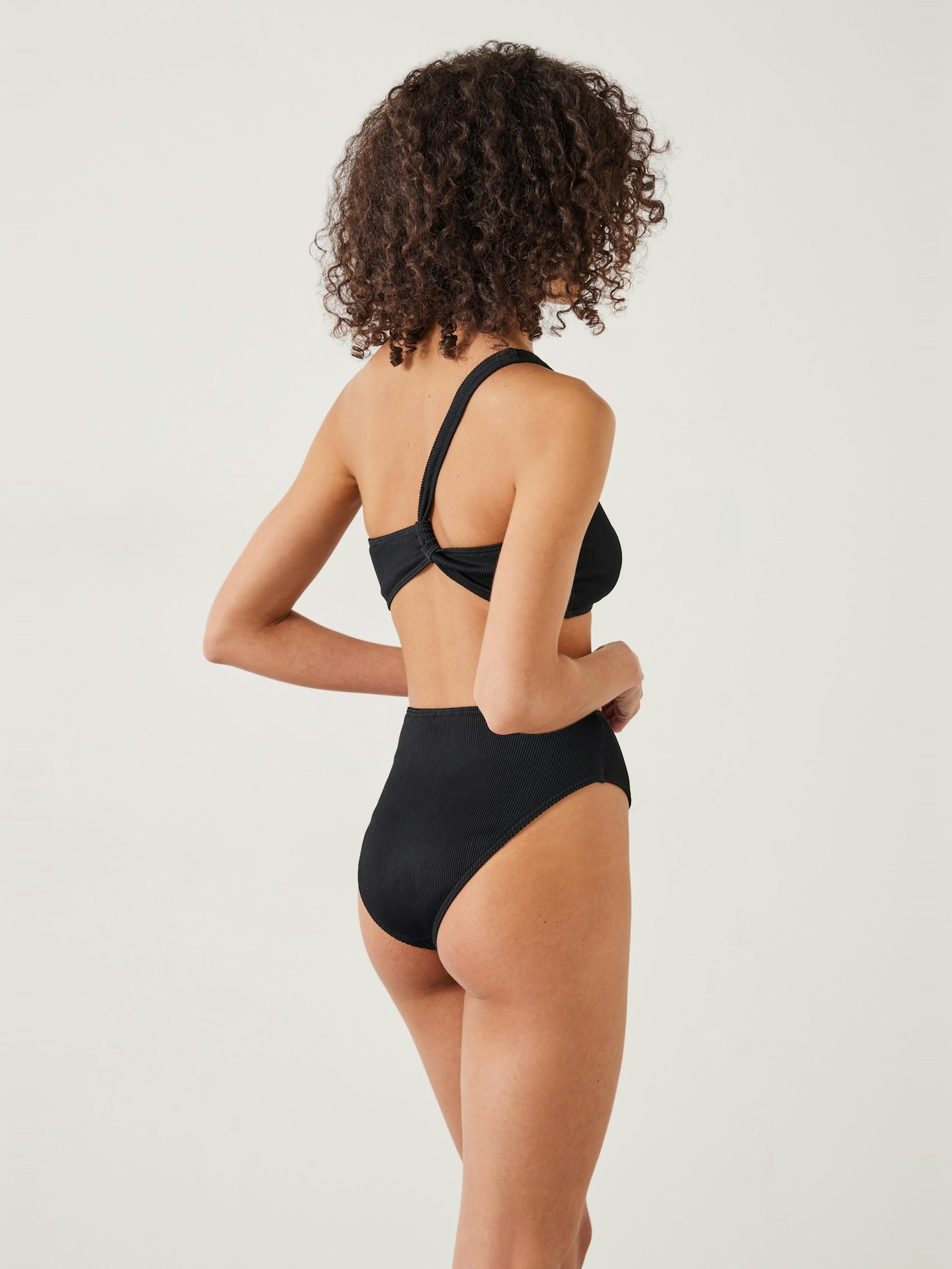 010396-0456-03 Olivia One Shoulder Rib Bikini Top