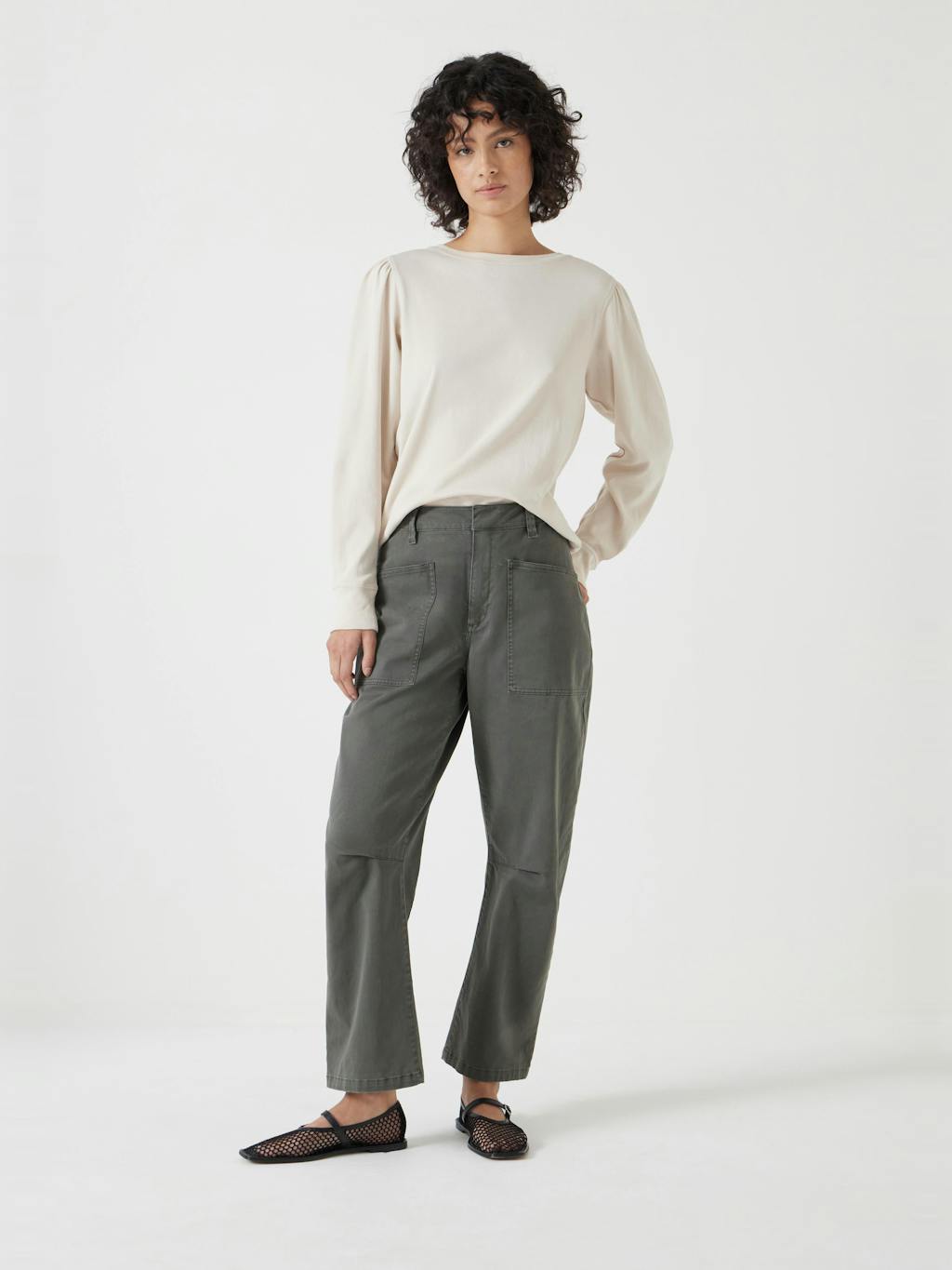 007404-3152-02 Emily Puff Sleeve Cotton Jersey Top