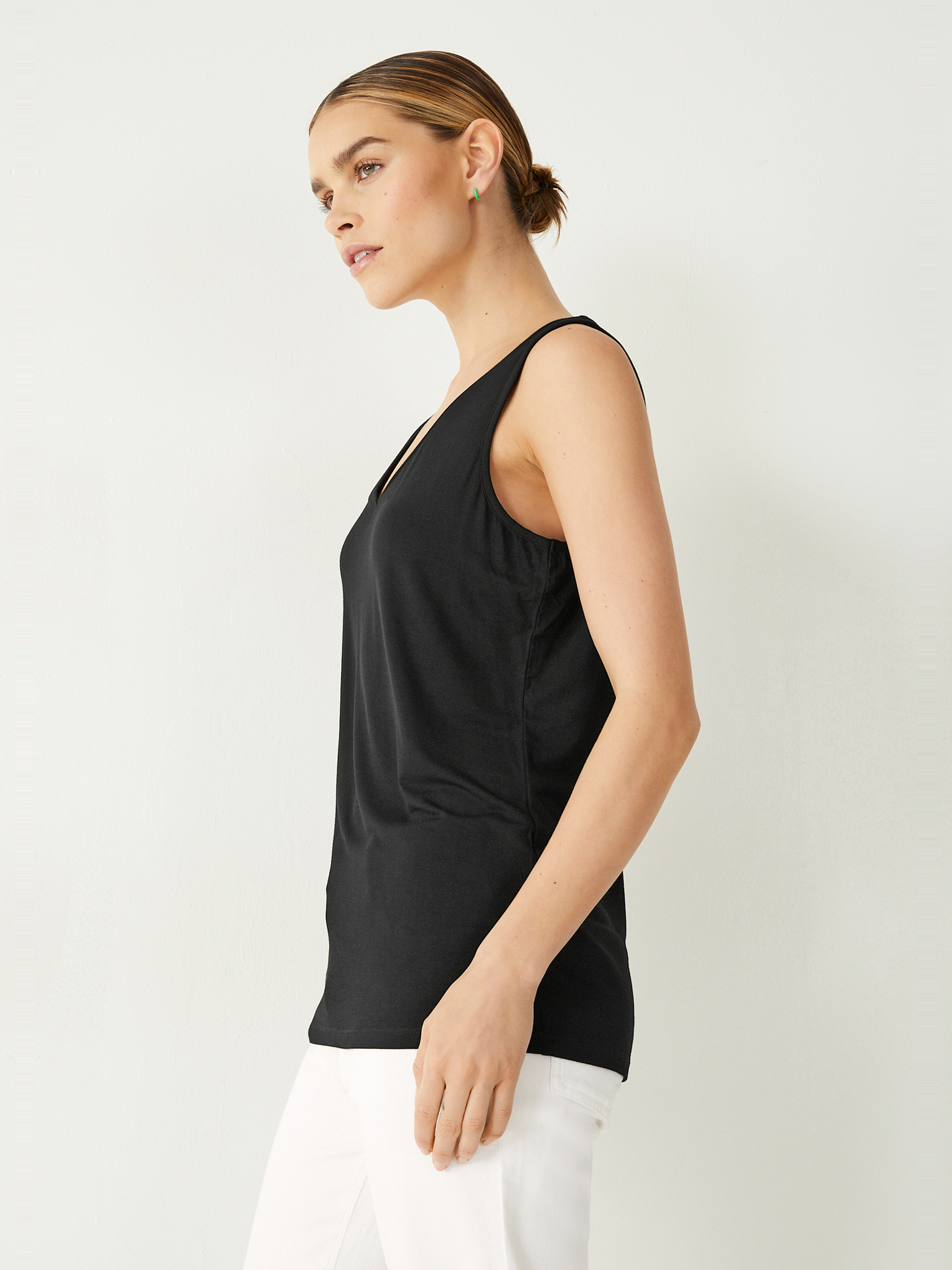 Sally V-Neck Jersey Vest Top