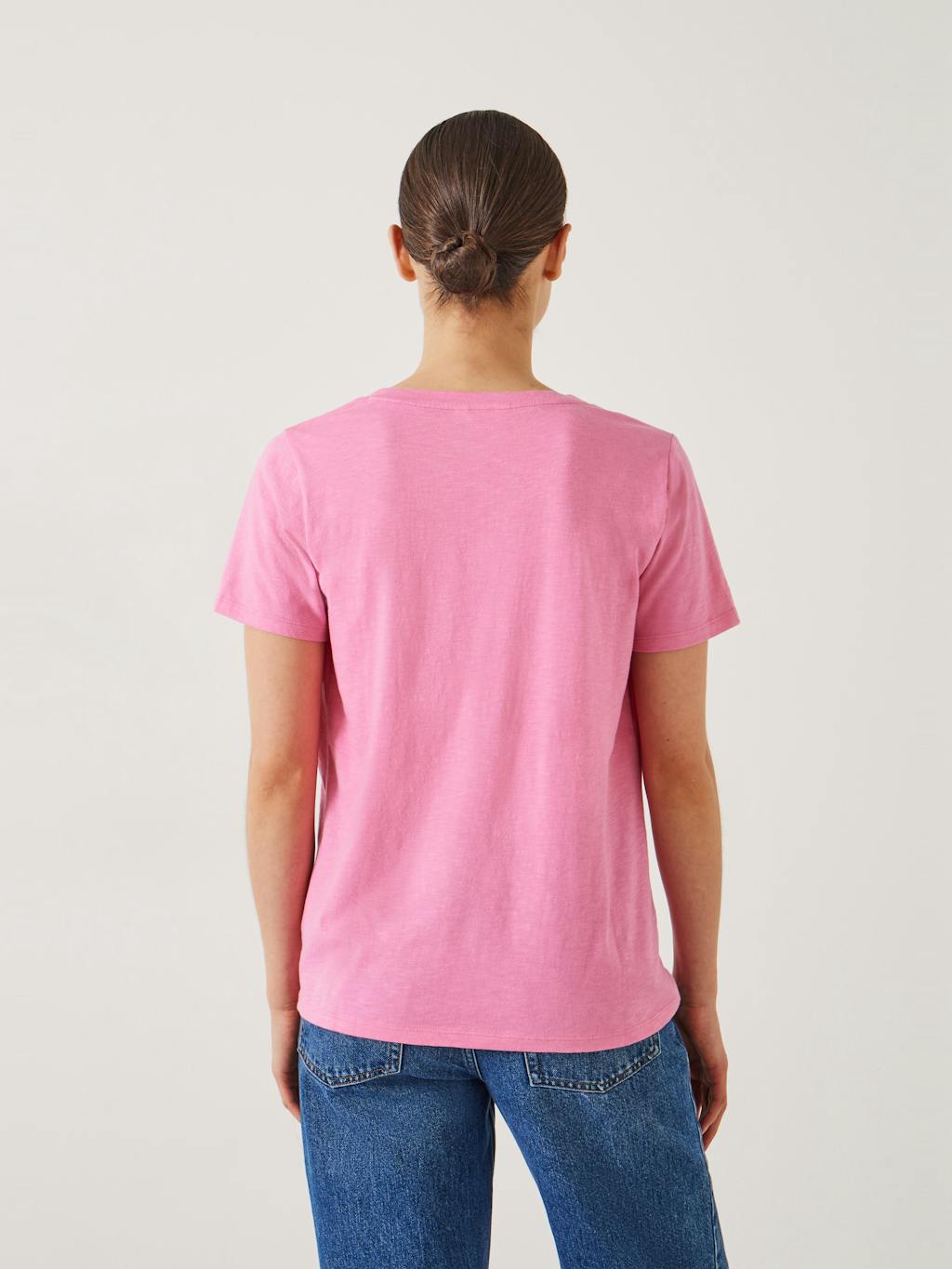 005675-3268-03 Hari Scoop Neck Cotton Slub T-Shirt