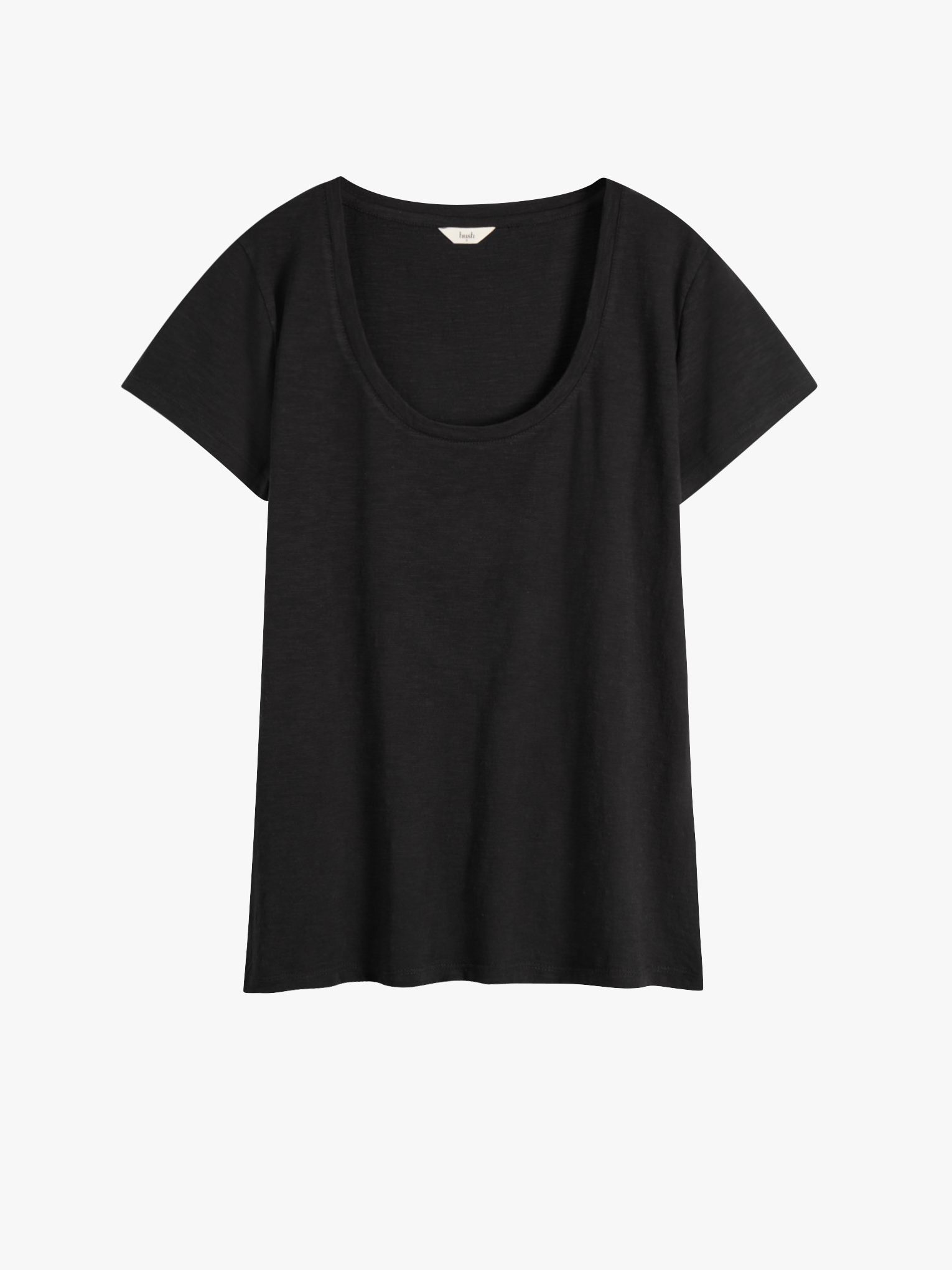 Hari Scoop Neck Cotton Slub T-Shirt