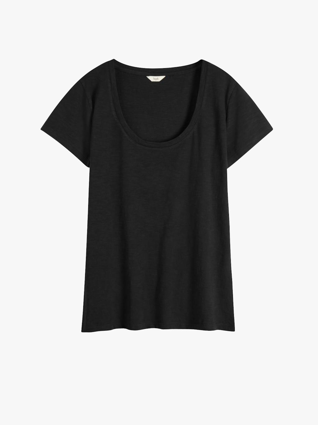 005675-0456-07 Hari Scoop Neck Cotton Slub T-Shirt