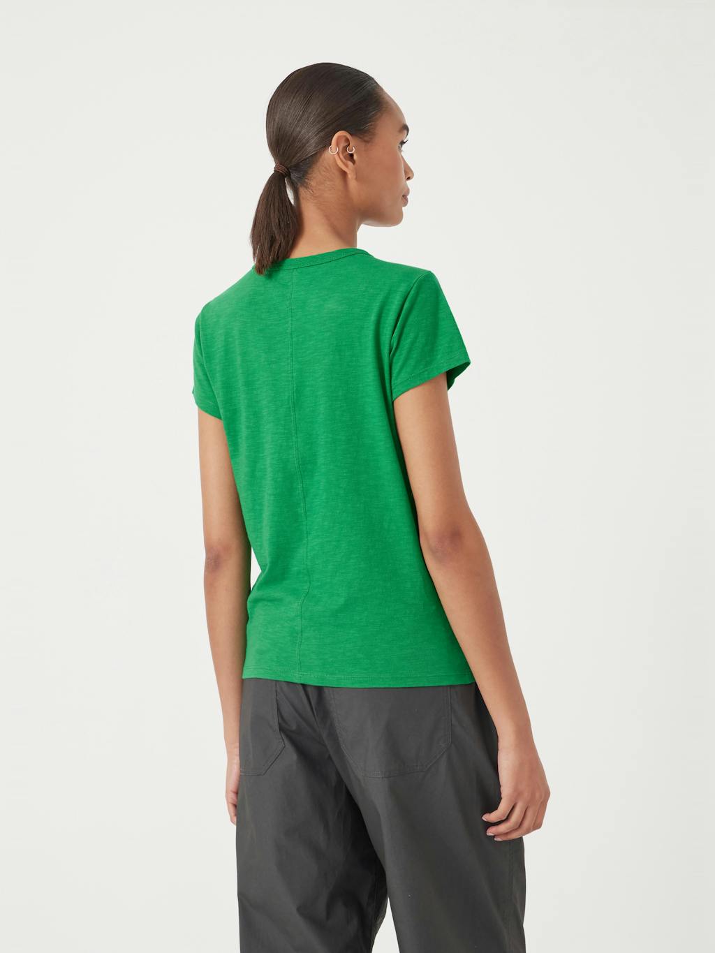 000749-2109-04 Slim Fit Slub Cotton Crew Neck T-Shirt