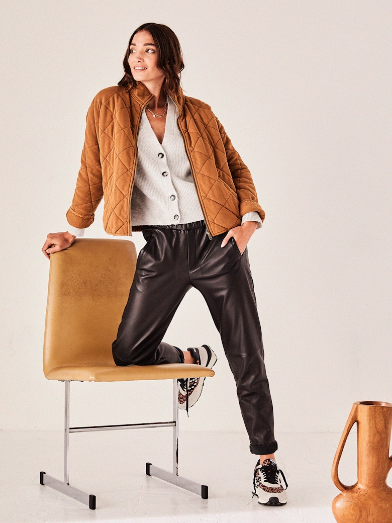 Leather Joggers