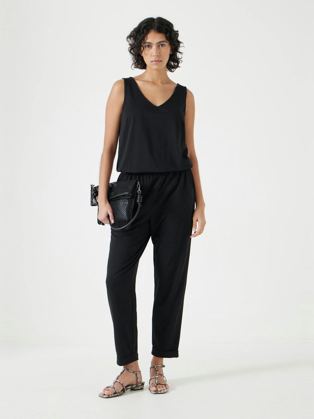 013551-2809-01 Cropped Jersey Jumpsuit