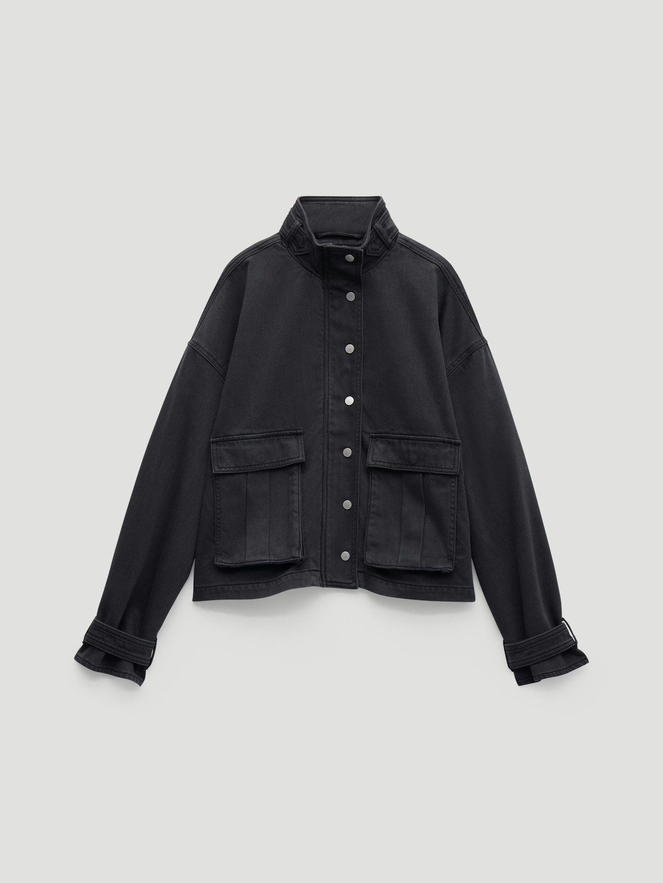 014459-0462-07 Melinda Supersoft Relaxed Funnel Neck Utility Jacket
