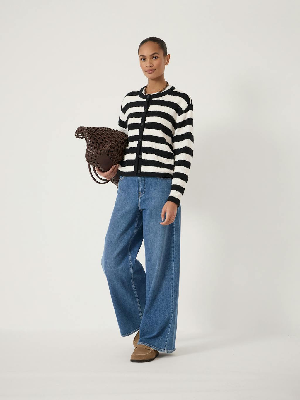 014906-0456-02 Tess Textured Cotton Blend Cardigan