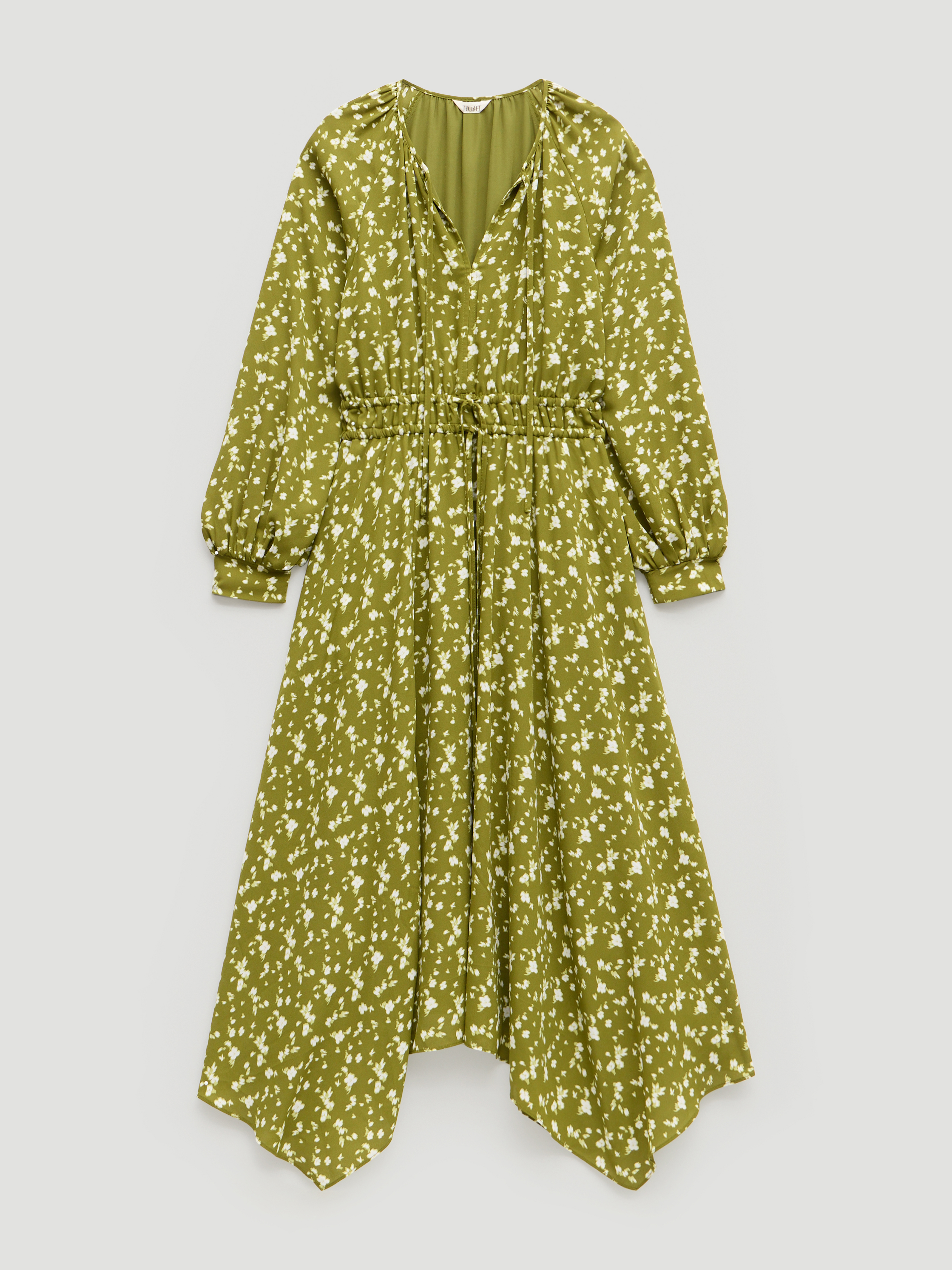 Odelia Printed Long Sleeve Chiffon Dress